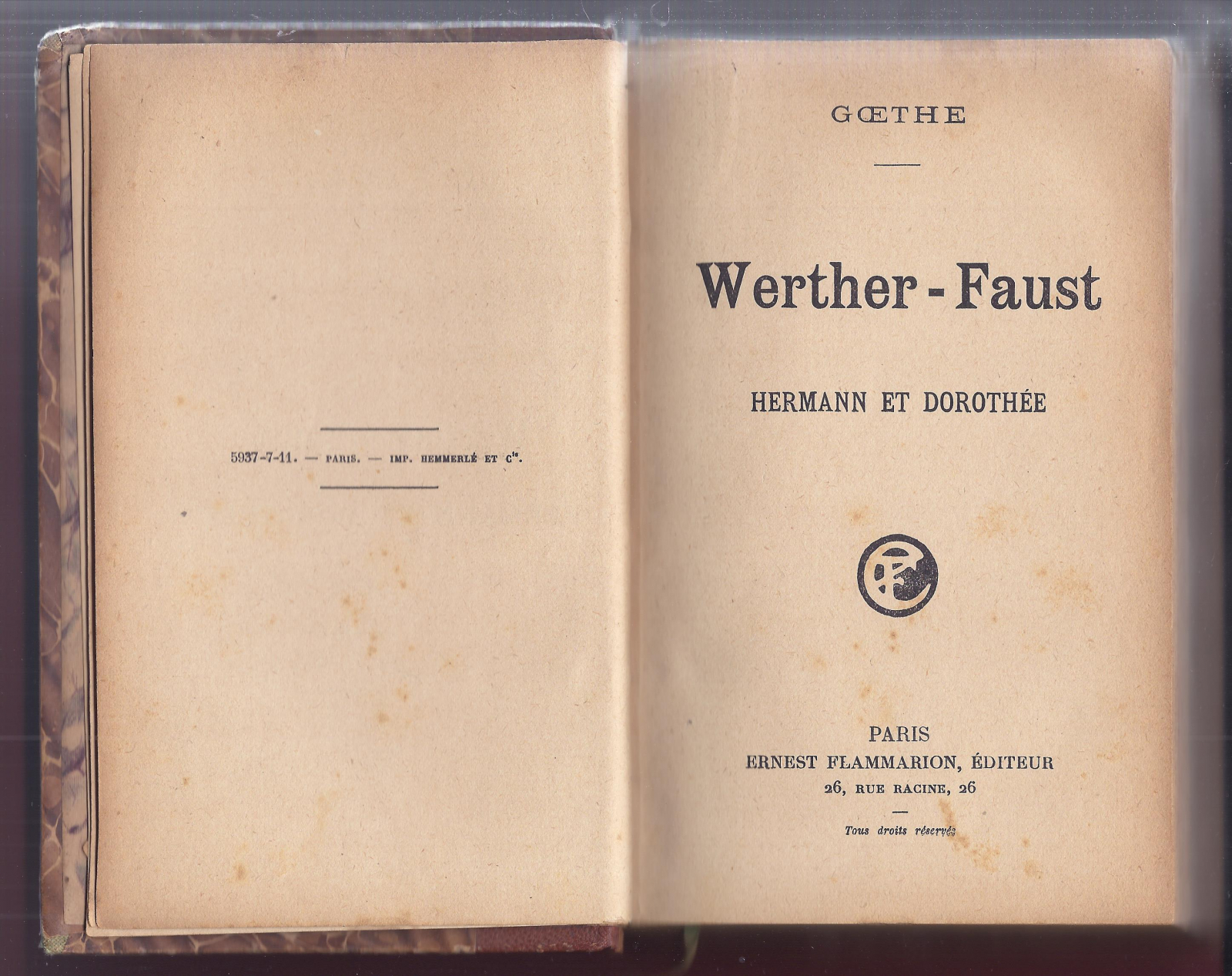 Antiques of book faust and werther french werther faust goethe