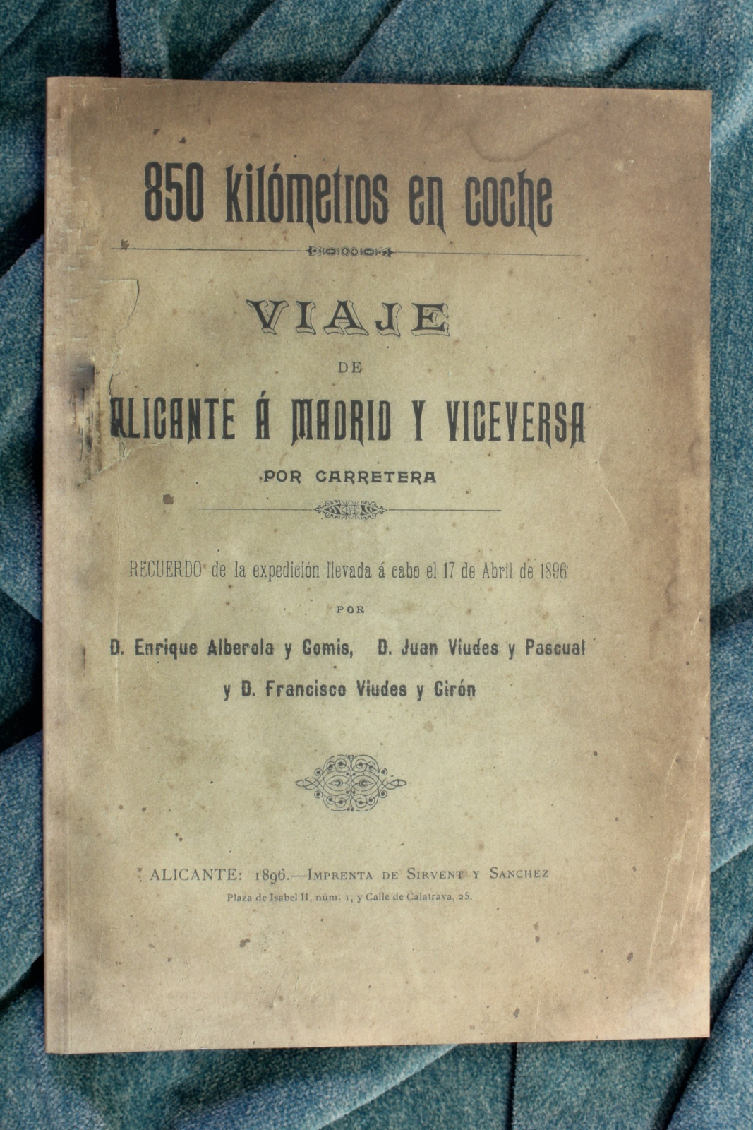 Antiques of facsimile kilometers by car travel from alicante to madrid