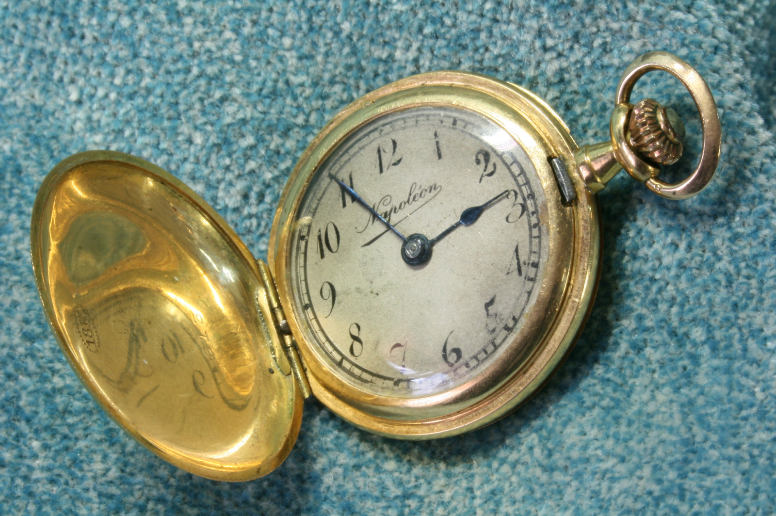 Antiques of gold pocket watch napoleon 1907
