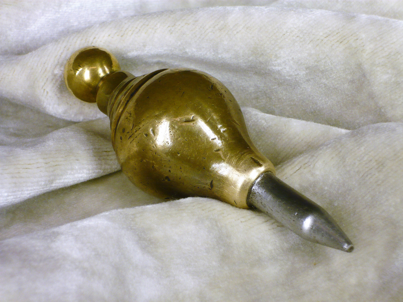 Antiques of instrument plumb bob without nut 19th century pear