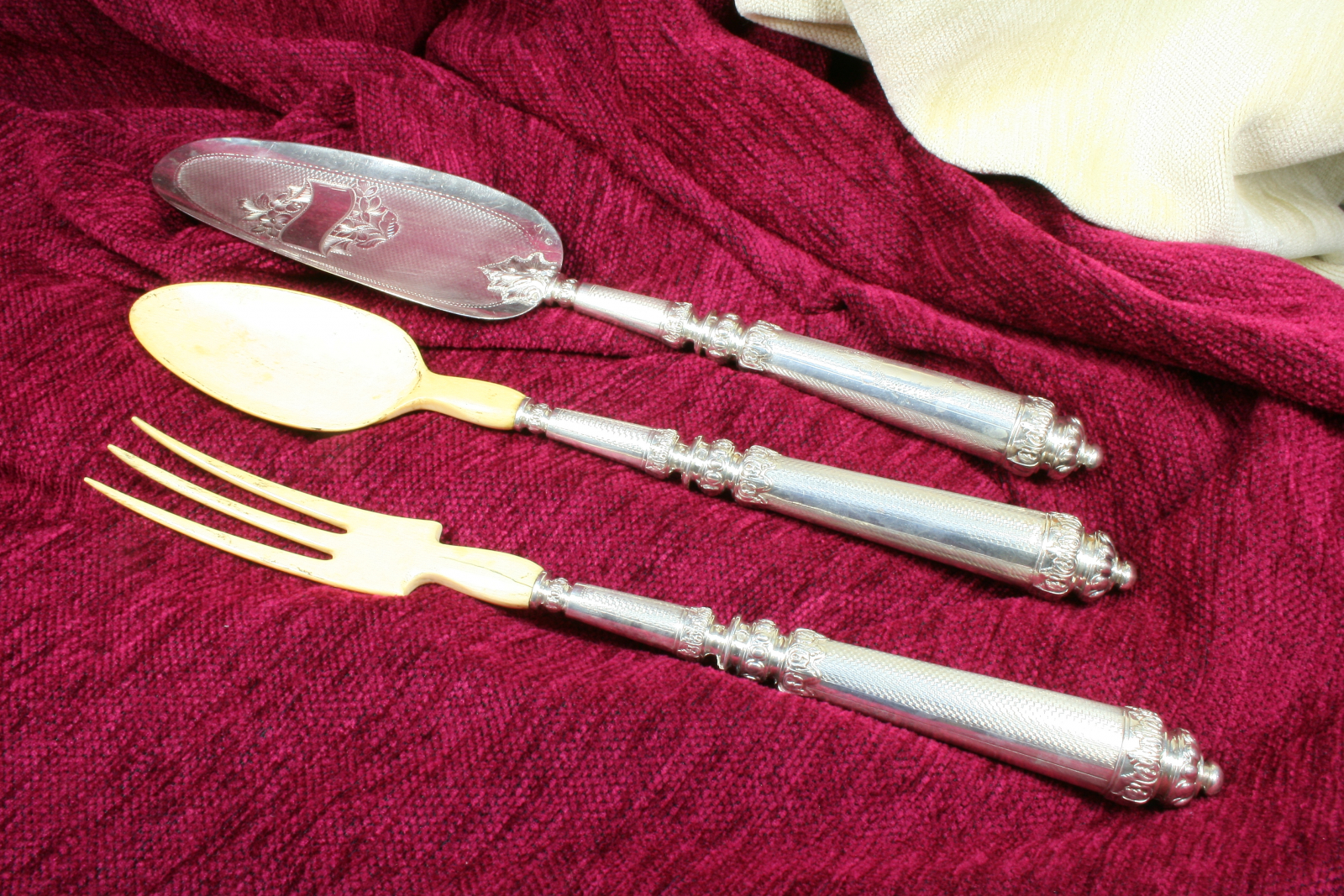 Antiques of cutlery serving set mexico