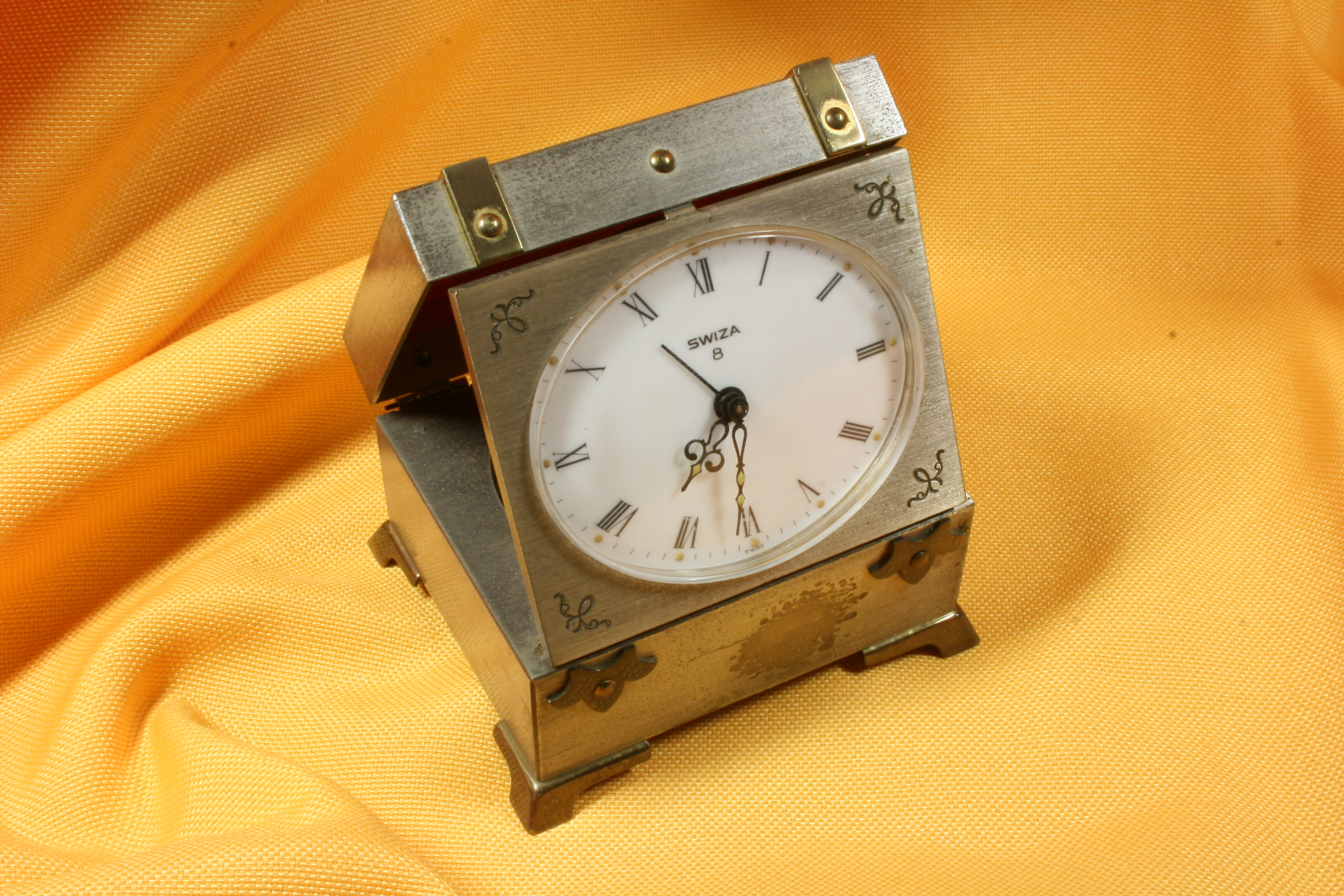 Antiques of folding alarm clock chest