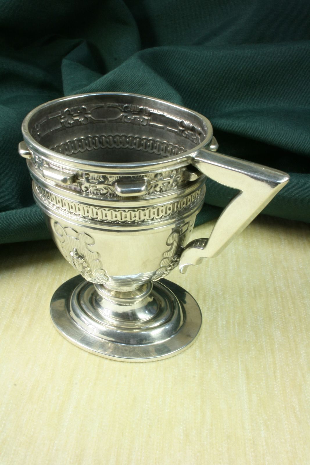 Antiques of silver cup weird unique piece spectacular