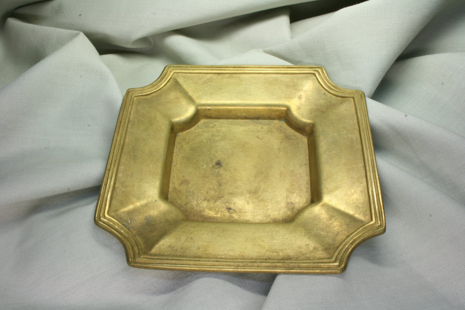 Antiques of square brass ashtrays