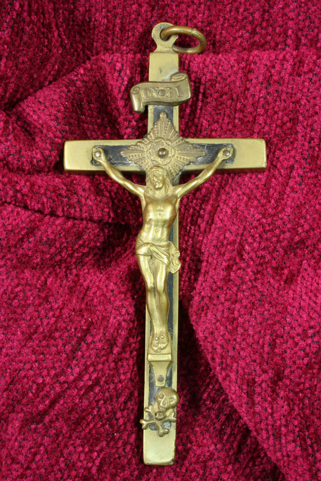 Antiques of crucifix wood and bronze