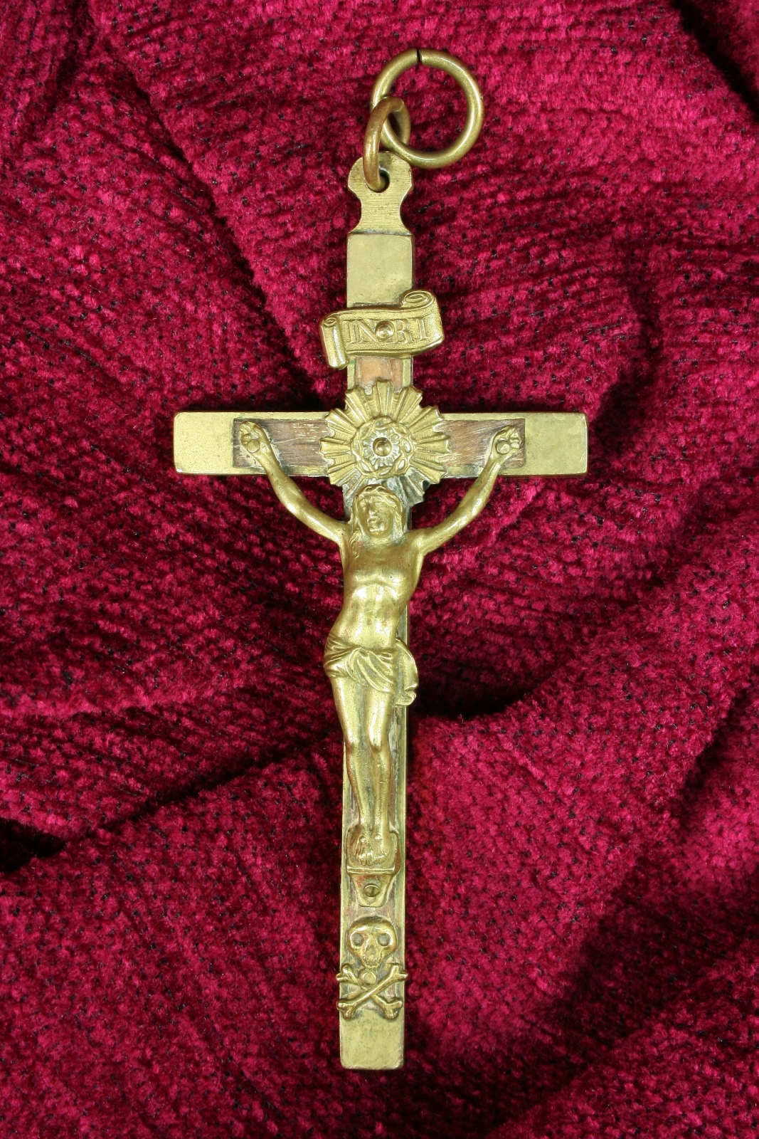 Antiques of bronze crucifix