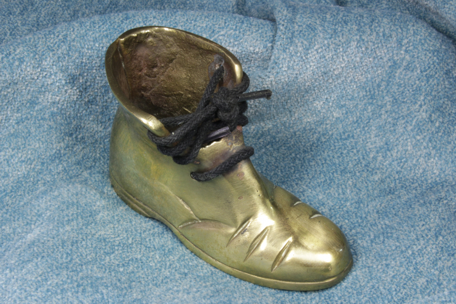 Antiques of brassplated metal boot s xx