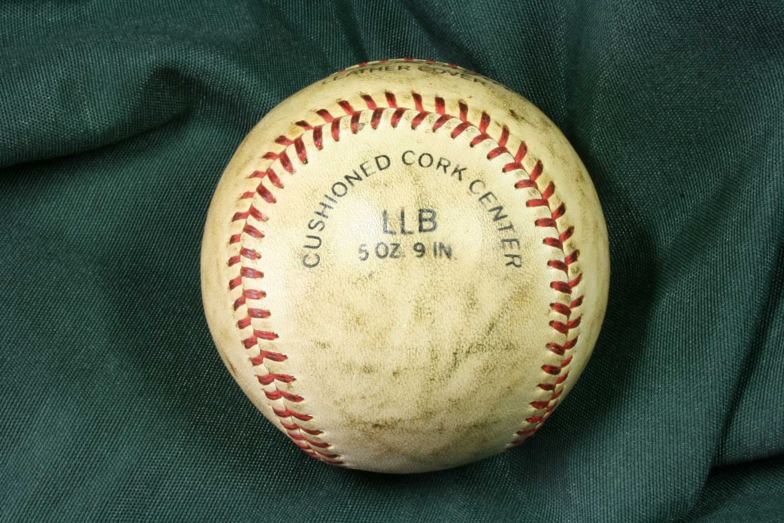 Antiques of old white baseball ball