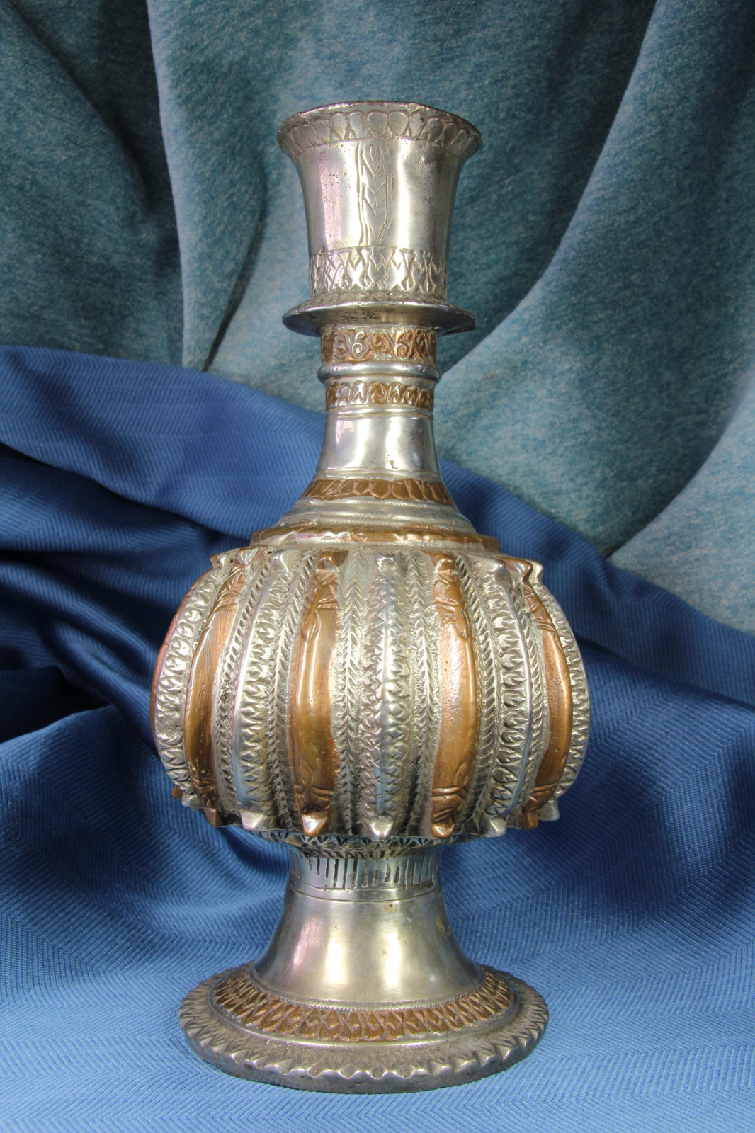 Antiques of indopersian vase bronze