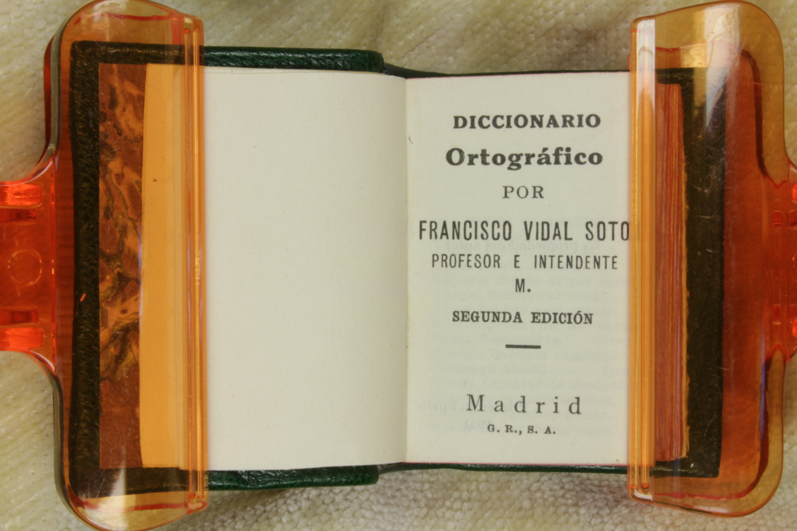 Antiques of book miniature cmcm orthographic dictionary vidal