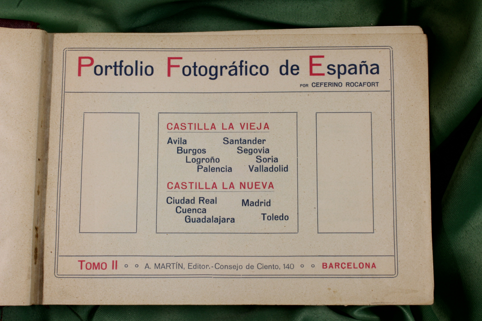 Libro Portfolio Fotográfico de España. Castilla Nueva y Castilla Vieja (t)