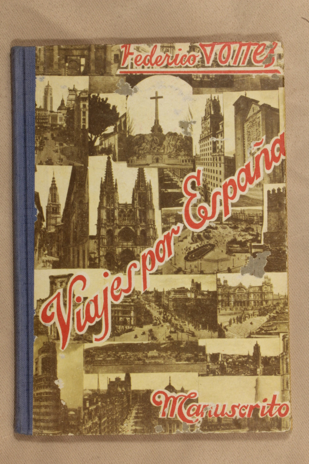 Antiguedades de libro "viajes por españa" manuscrito