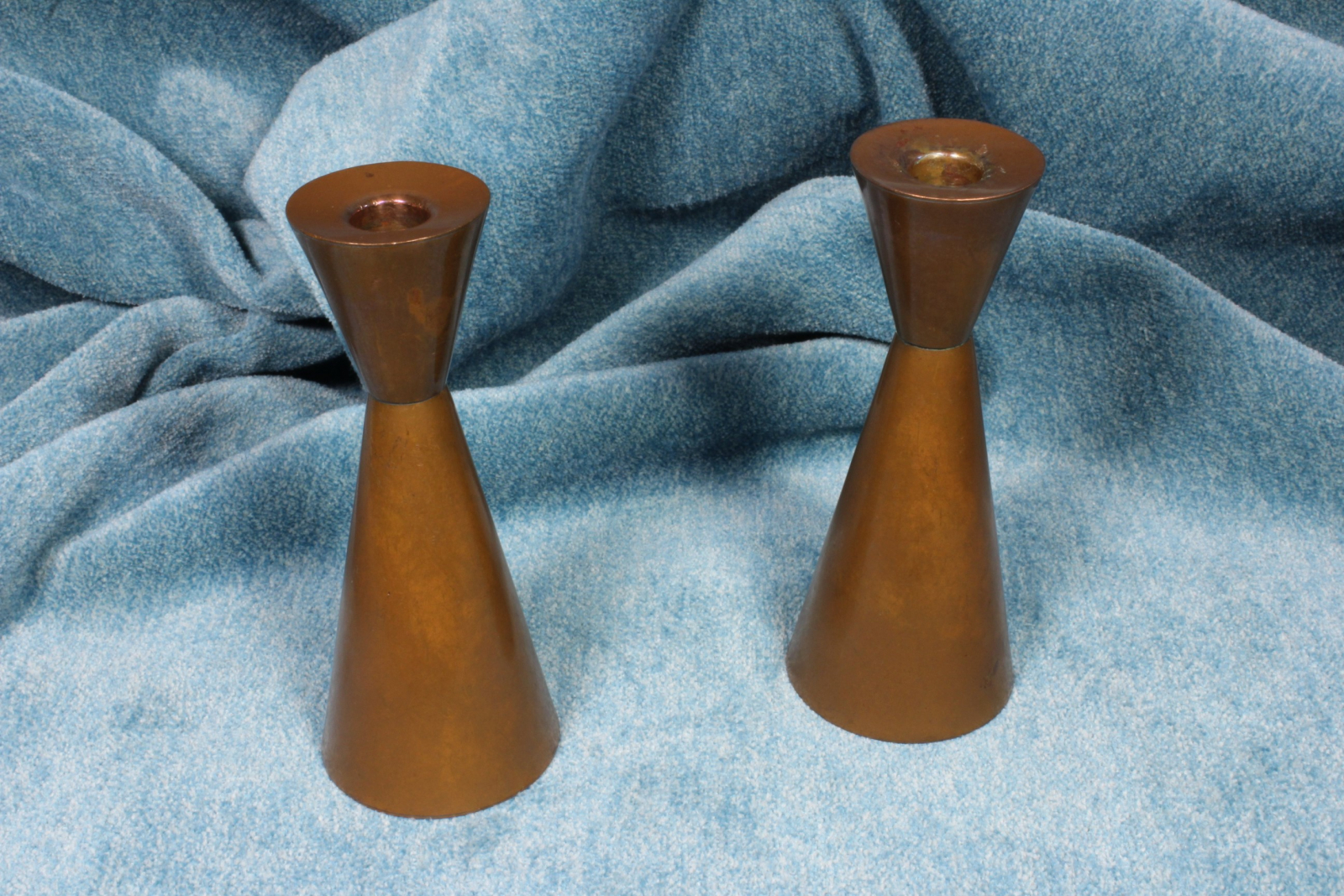 Antiques of couple truncated cone candlesticks ernst dragsted