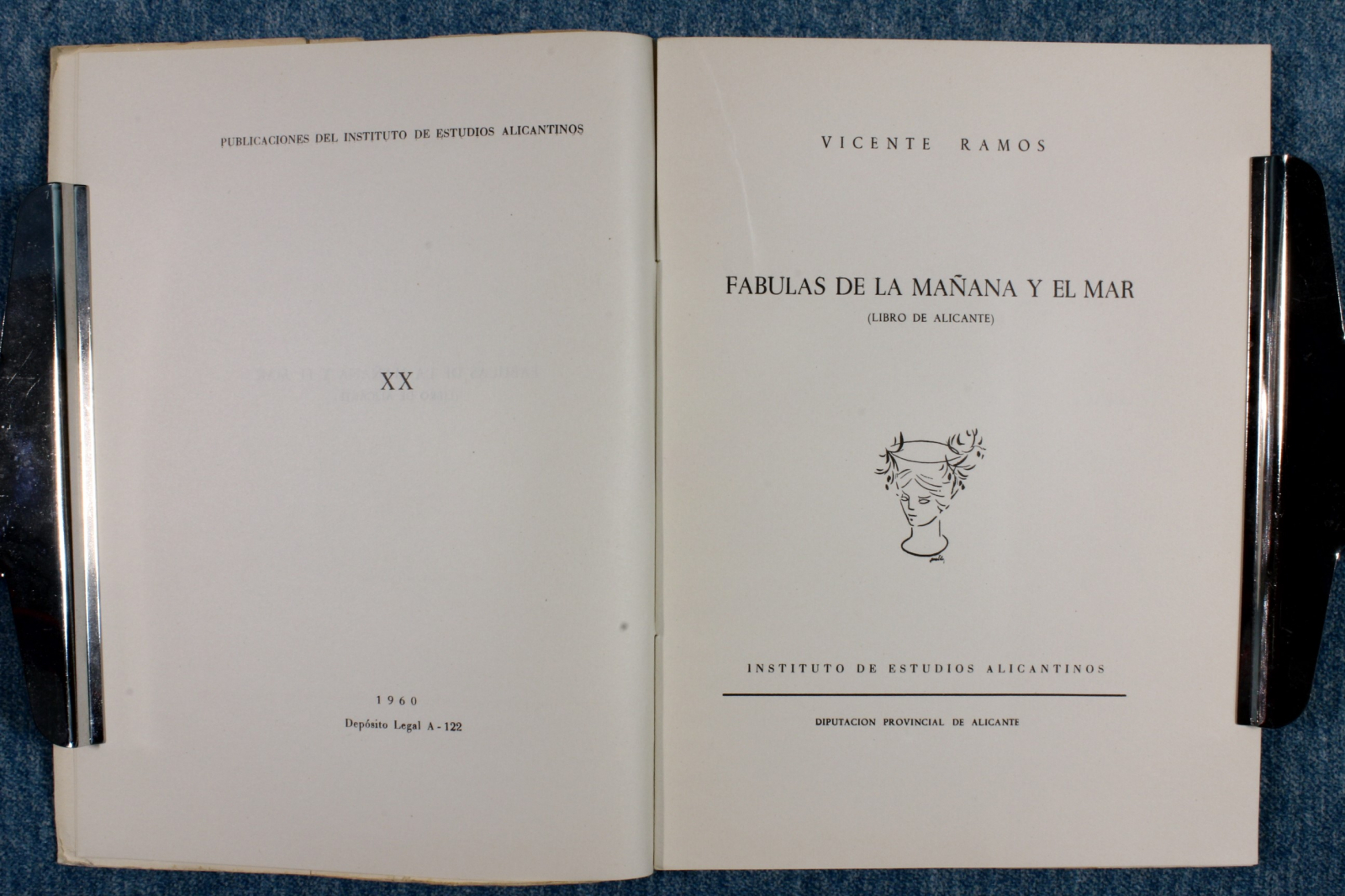 Libro Fábulas de la mañana y el mar. Libro de Alicante. 1960