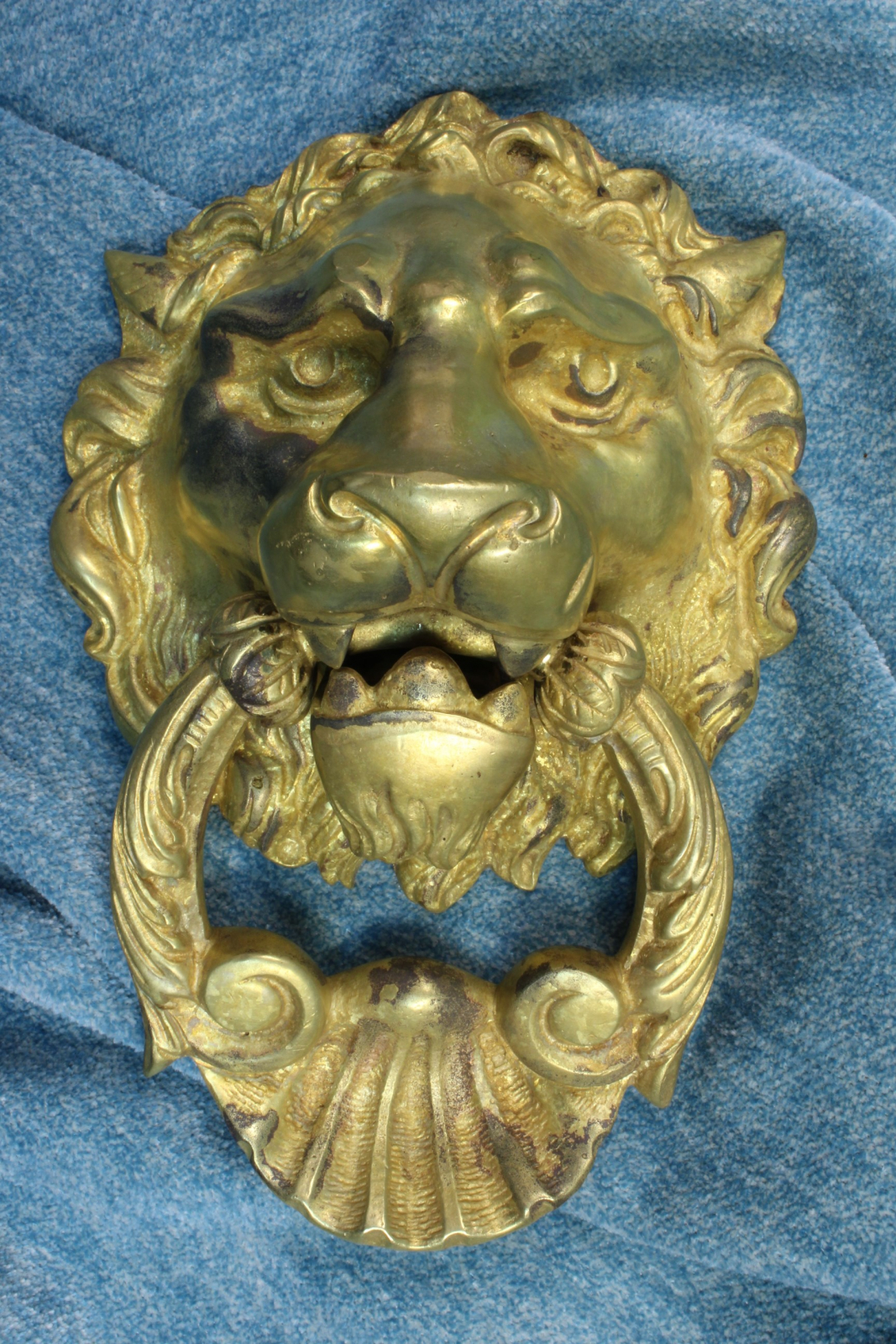 Antiques of knocker lion face modernist ormolu