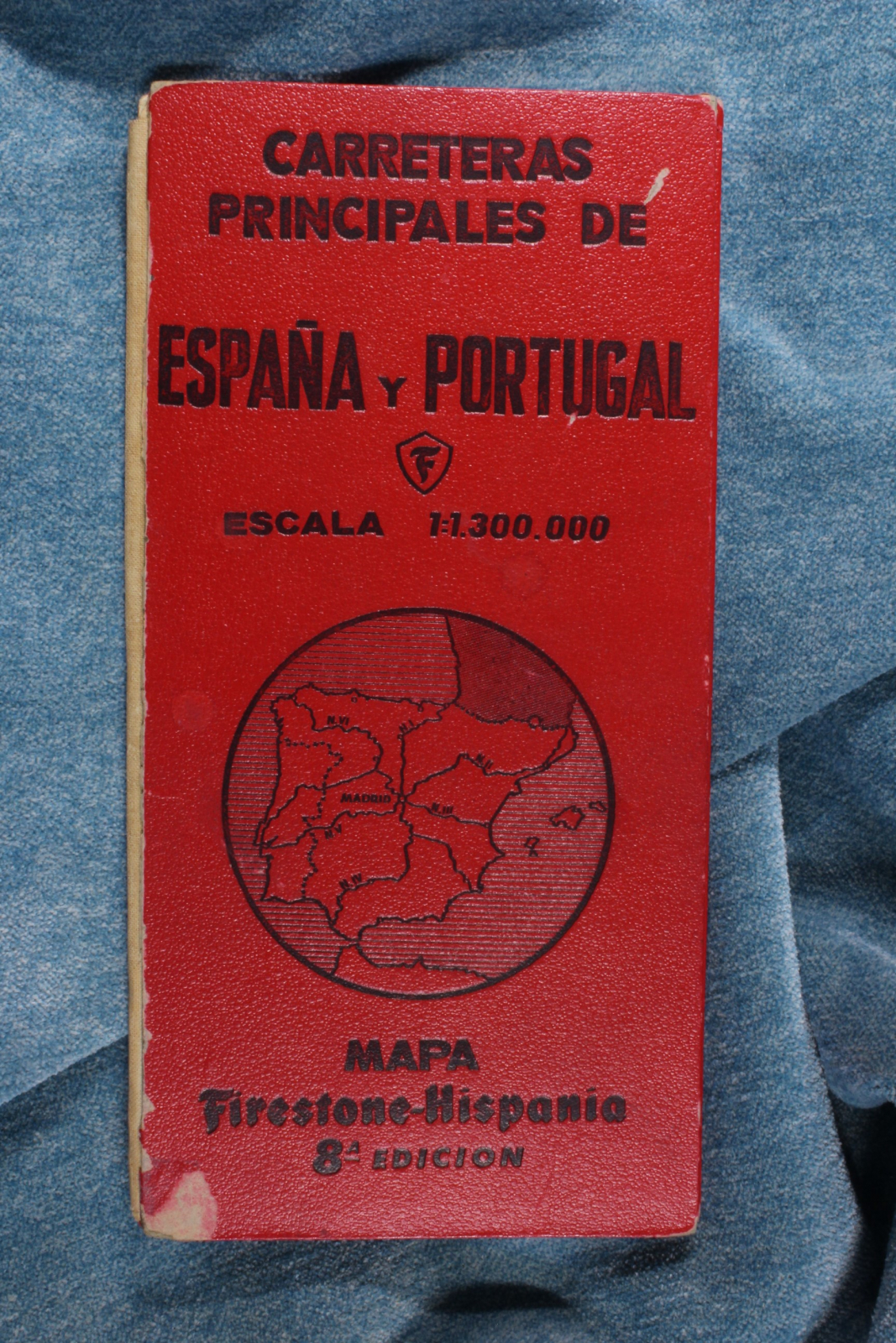 Antiguedades de mapa carreteras principales de españa y portugal firestone hispania