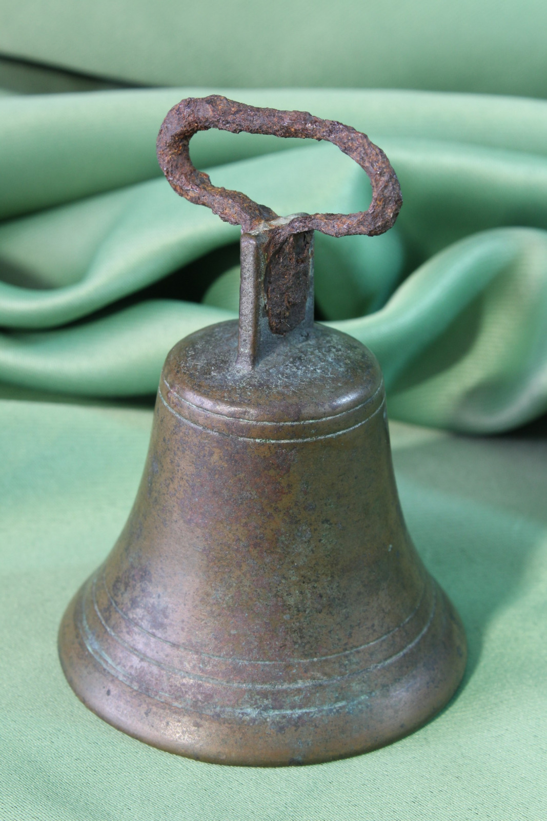 Antiques of domestic bell bronze and iron