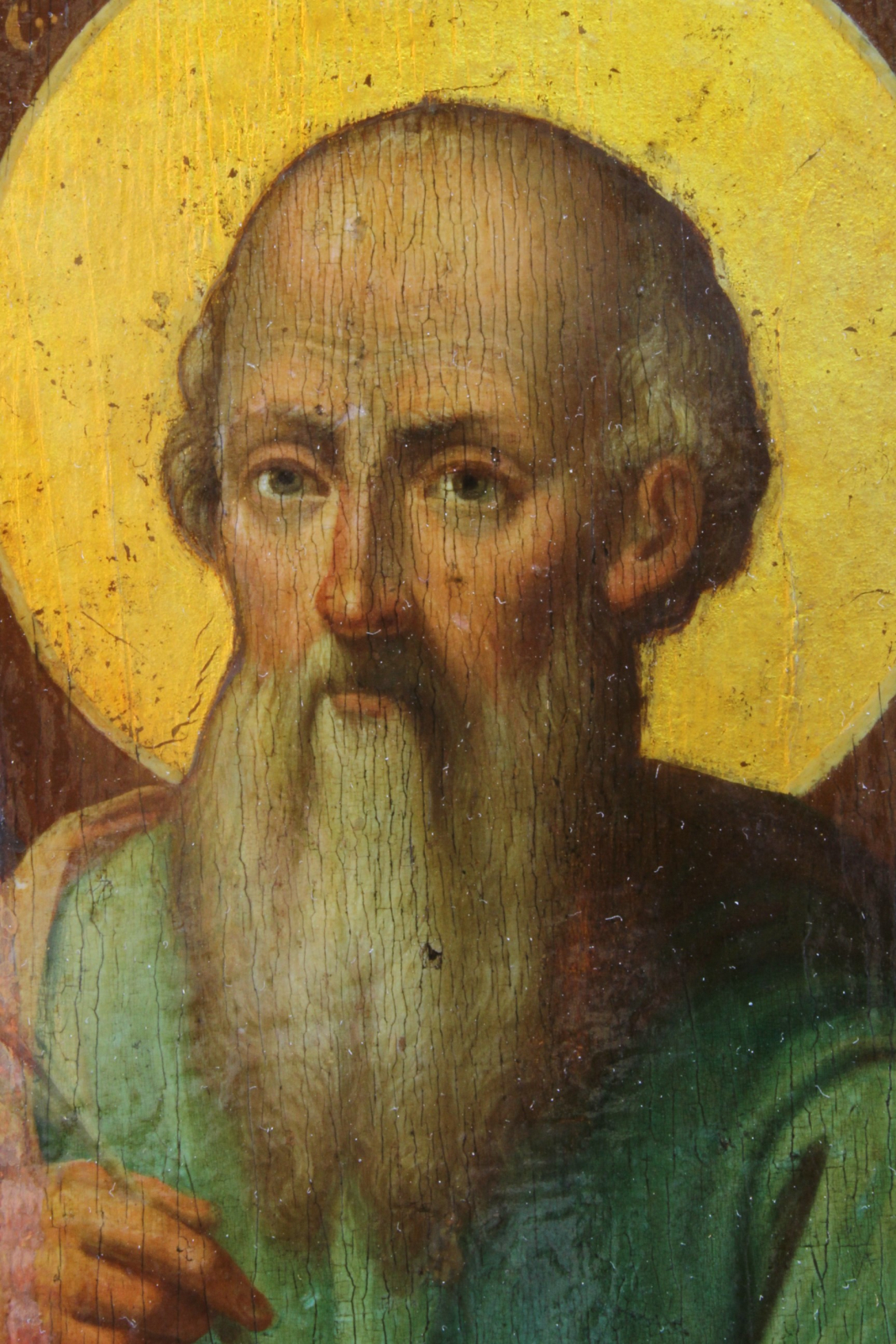 ICONO RUSO SAN JUAN EVANGELISTA. ÓLEO. S.XVIII (t)