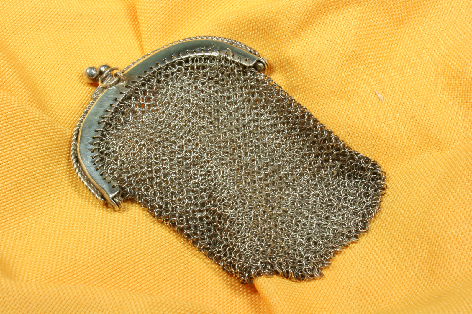 Bolso Monedero de malla. Plata. Vintage. S.XX