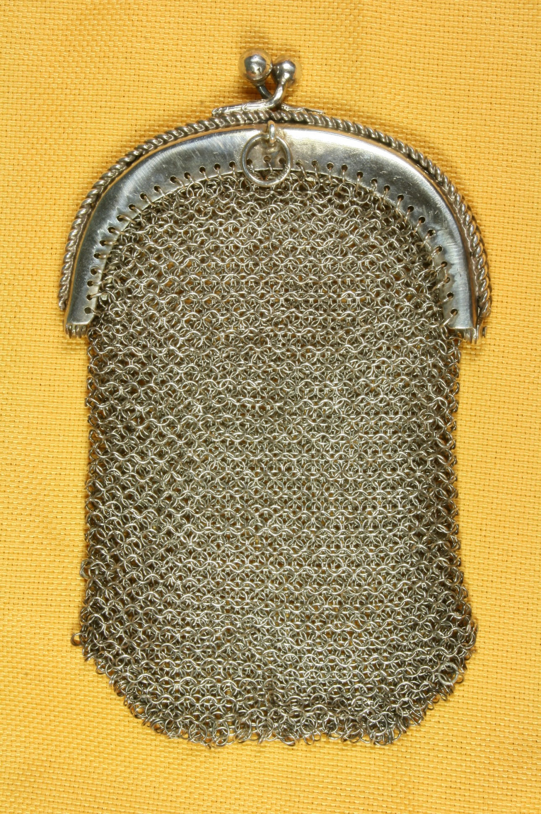 Antiques of mesh purse bag silver vintage