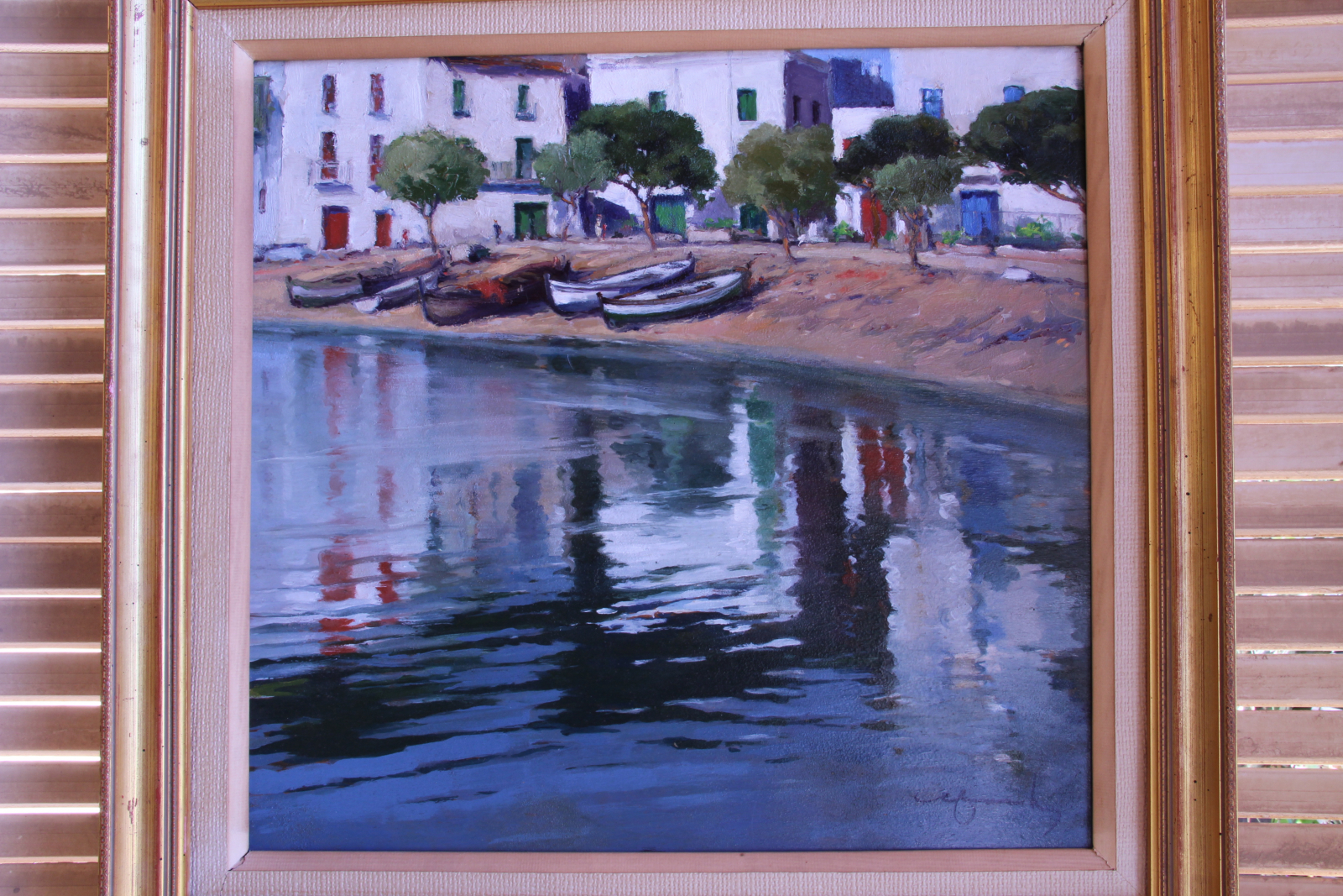 Antiques of oil boats on the beach andreu fonts nogues