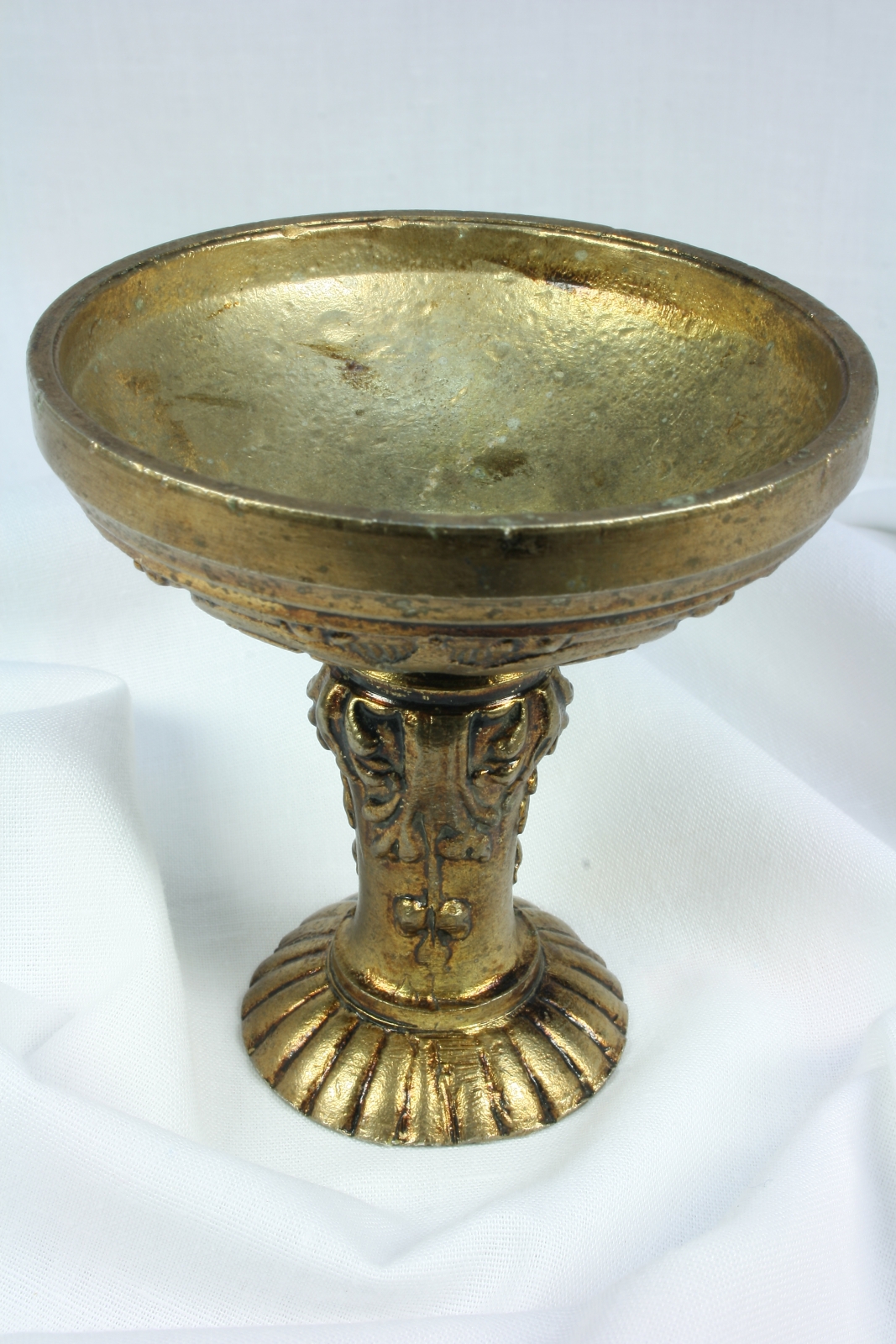 Antiques of golden bowl chalice glass