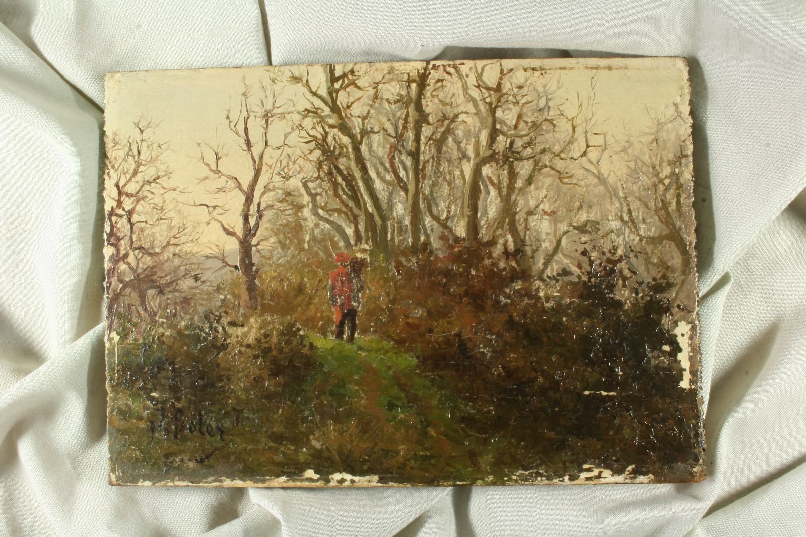 Antiques of i oil walking through the countryside j soler