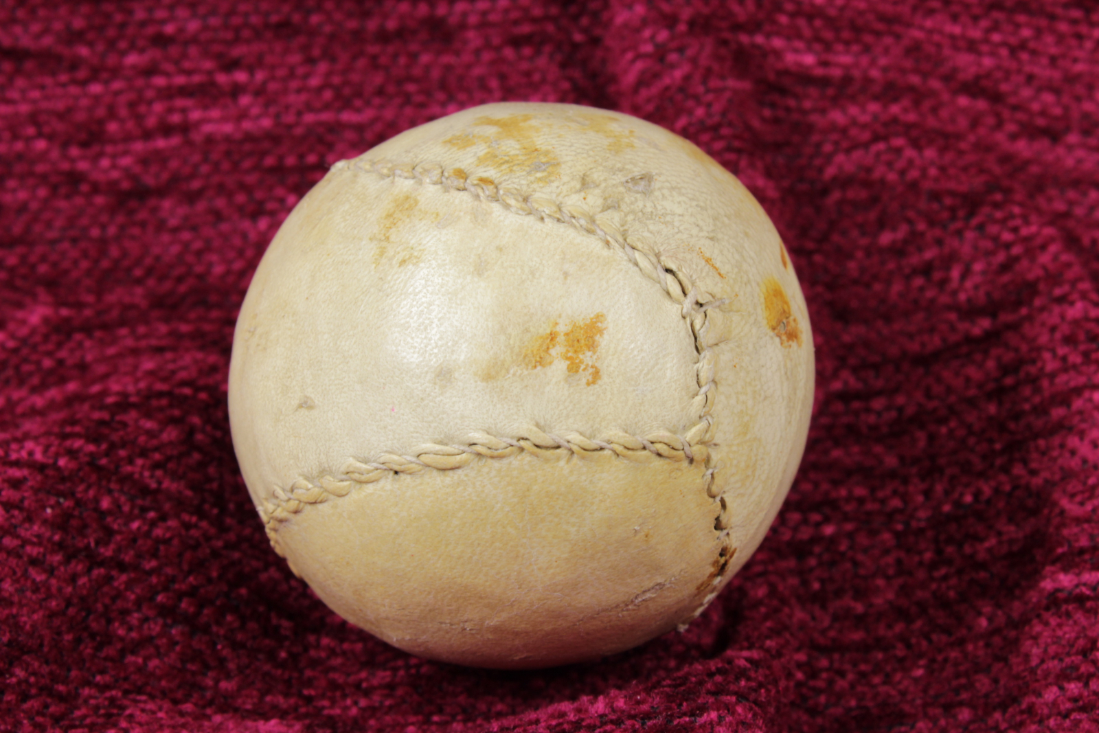 Antiques of handmade pelota ball