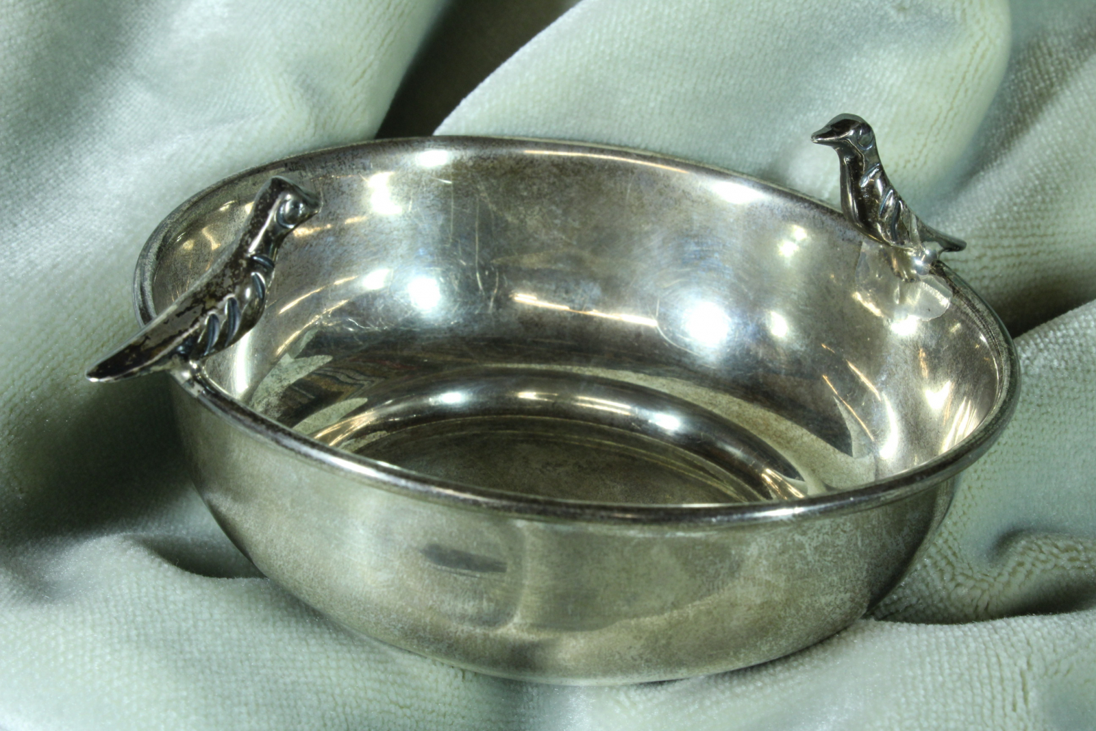 Antiques of silver bowl mexico