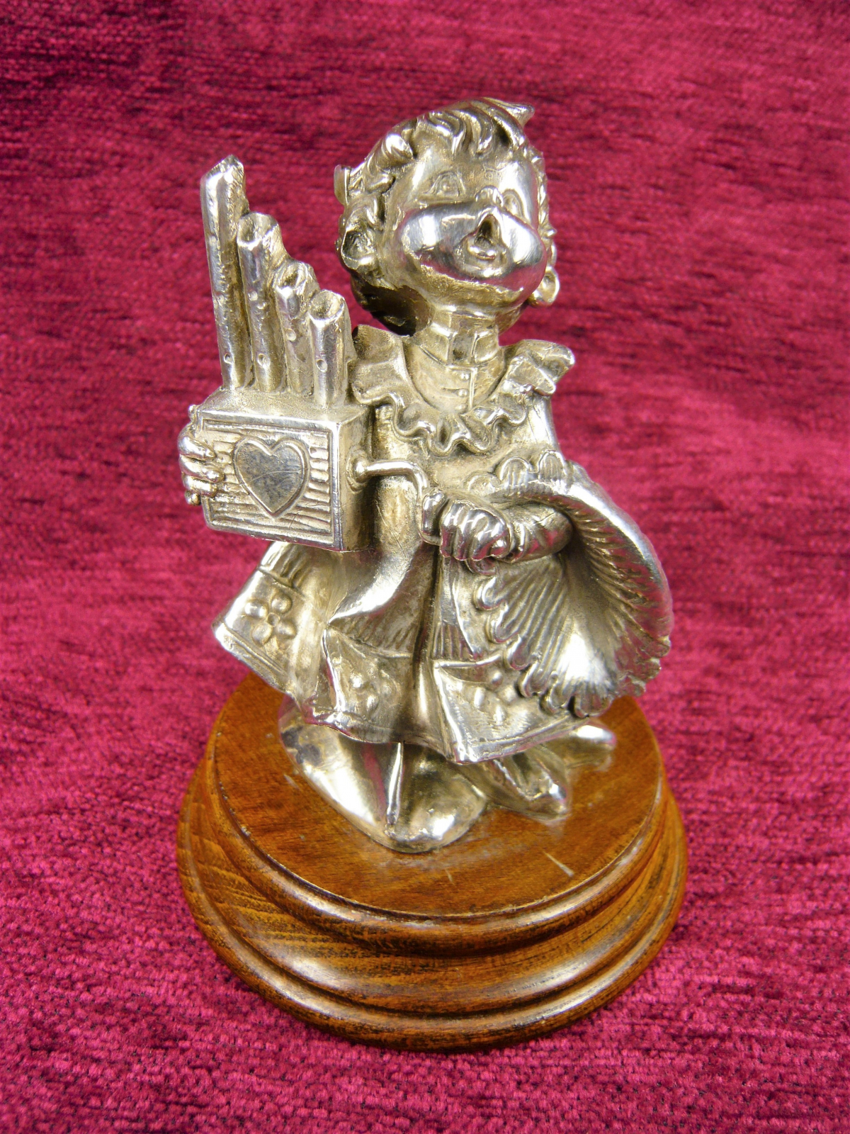 Antiques of musical child resin silverplated