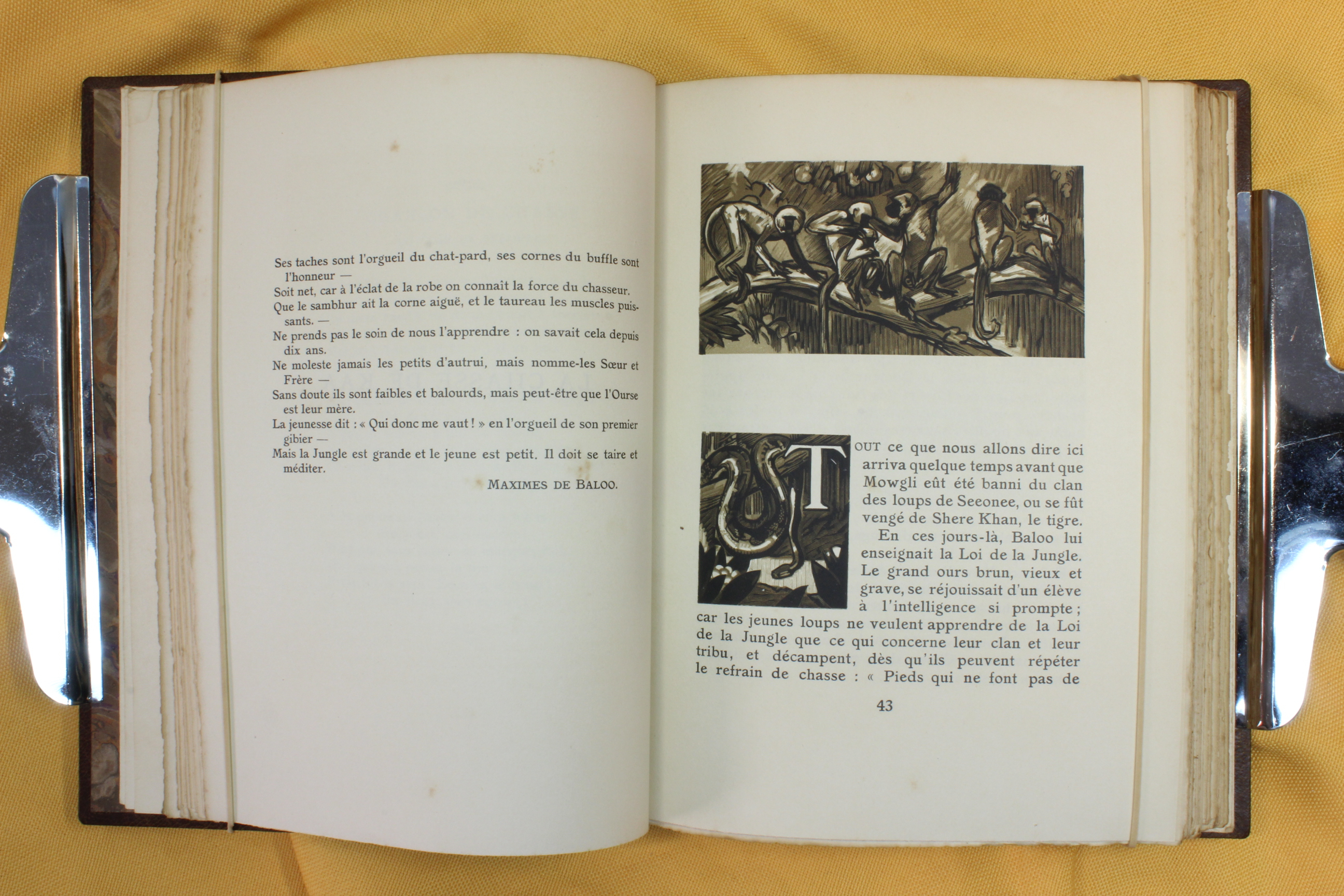 Libro Le livre de la jungle. El libro de la selva. Francés. 1930