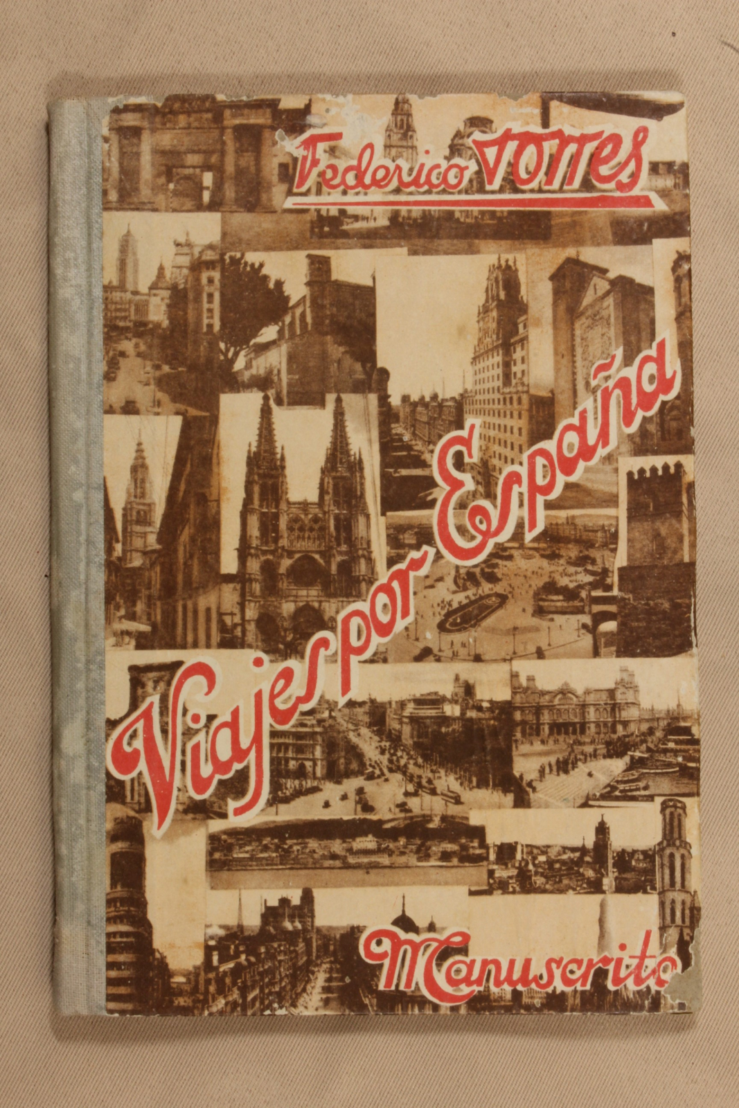 Antiguedades de libro viajes por españa manuscrito