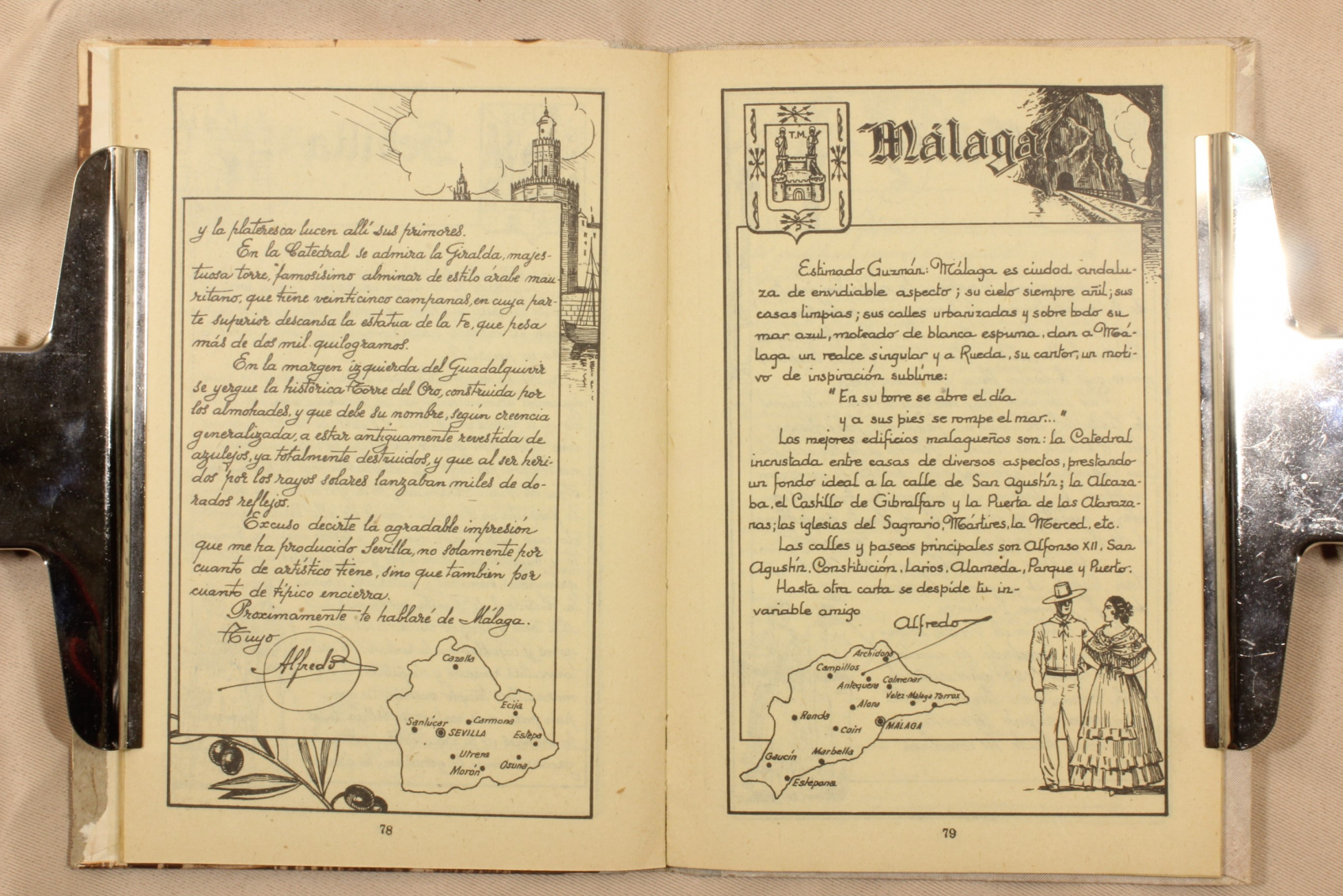 Libro Viajes por España. Manuscrito. 1940