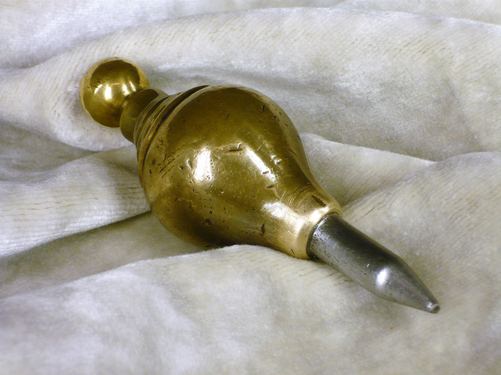 Antiques of instrument plumb bob without nut th century pear