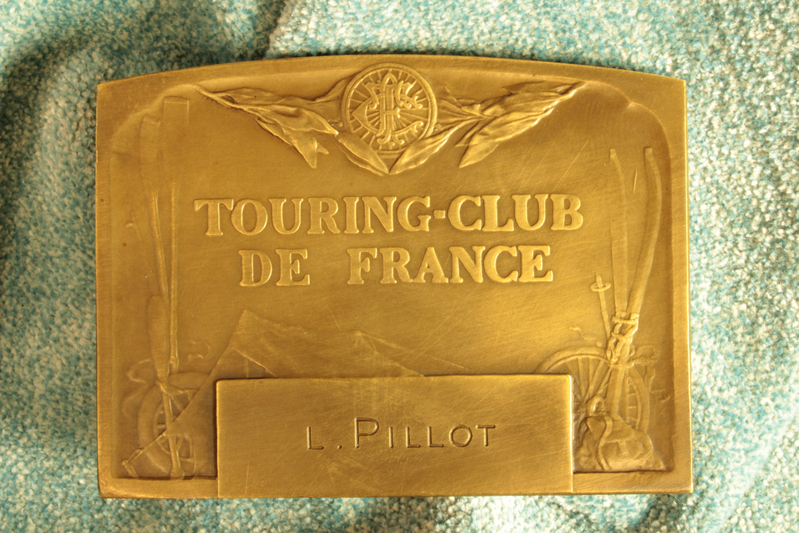 Medalla Placa Touring-Club de France con caja. Henry Dropsy.