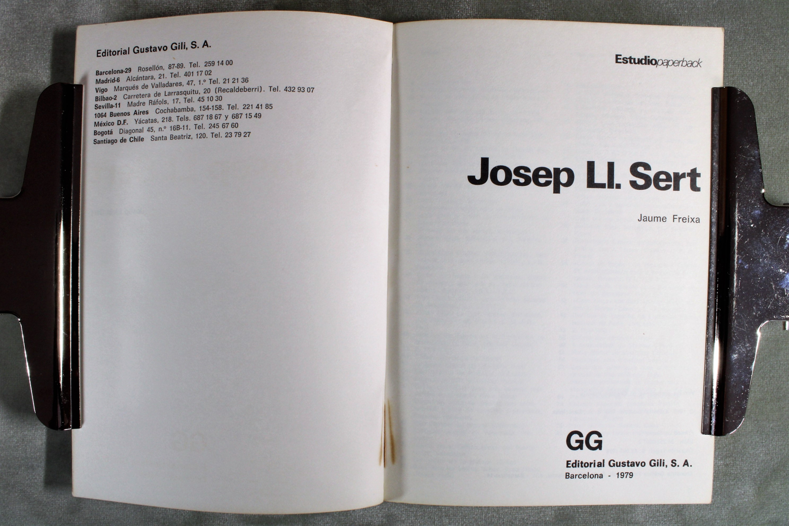 Libro Josep Lluís Sert. Estudio Paperback. Arquitectura.