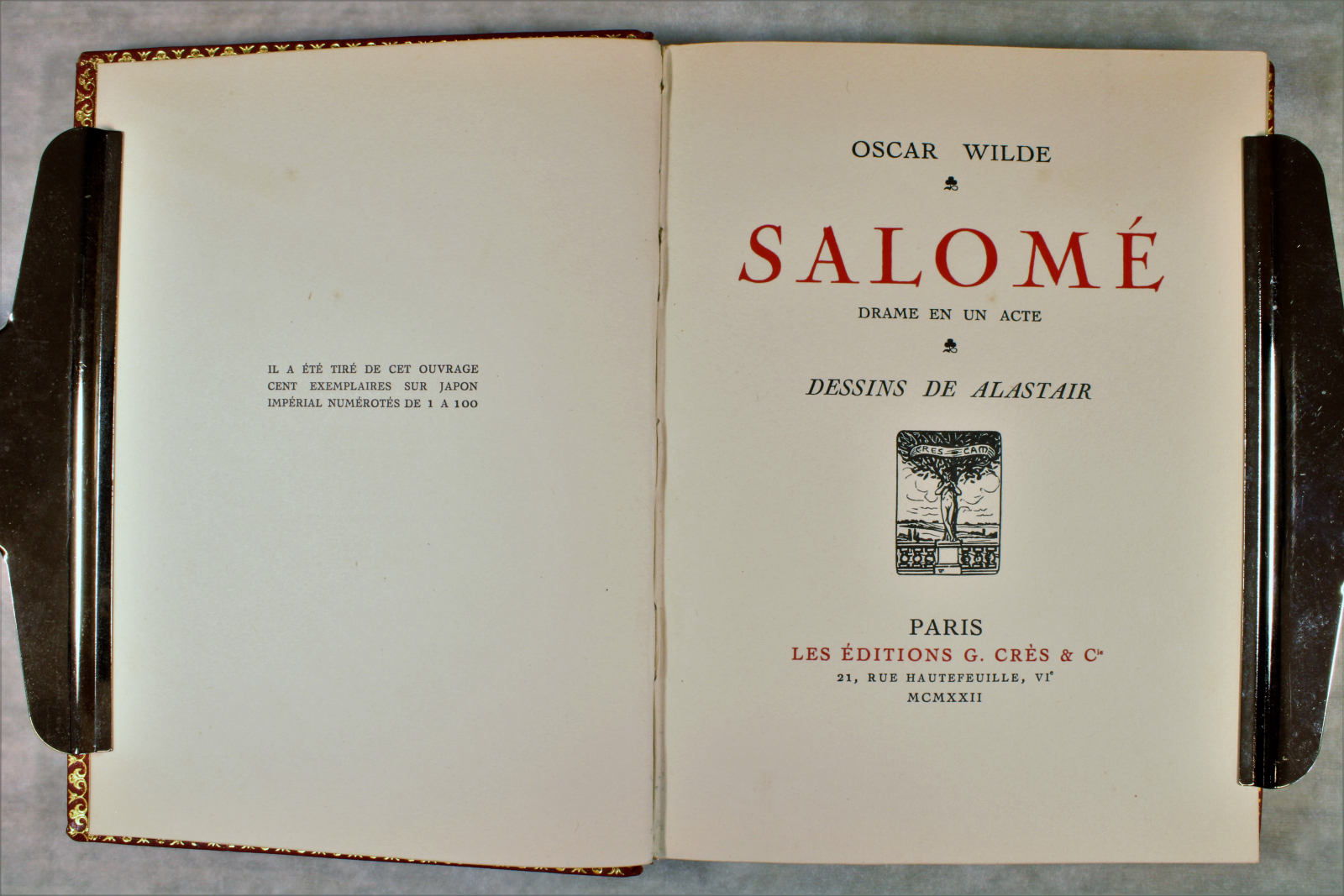 Libro Salomé en francés. Oscar Wilde. Alastair