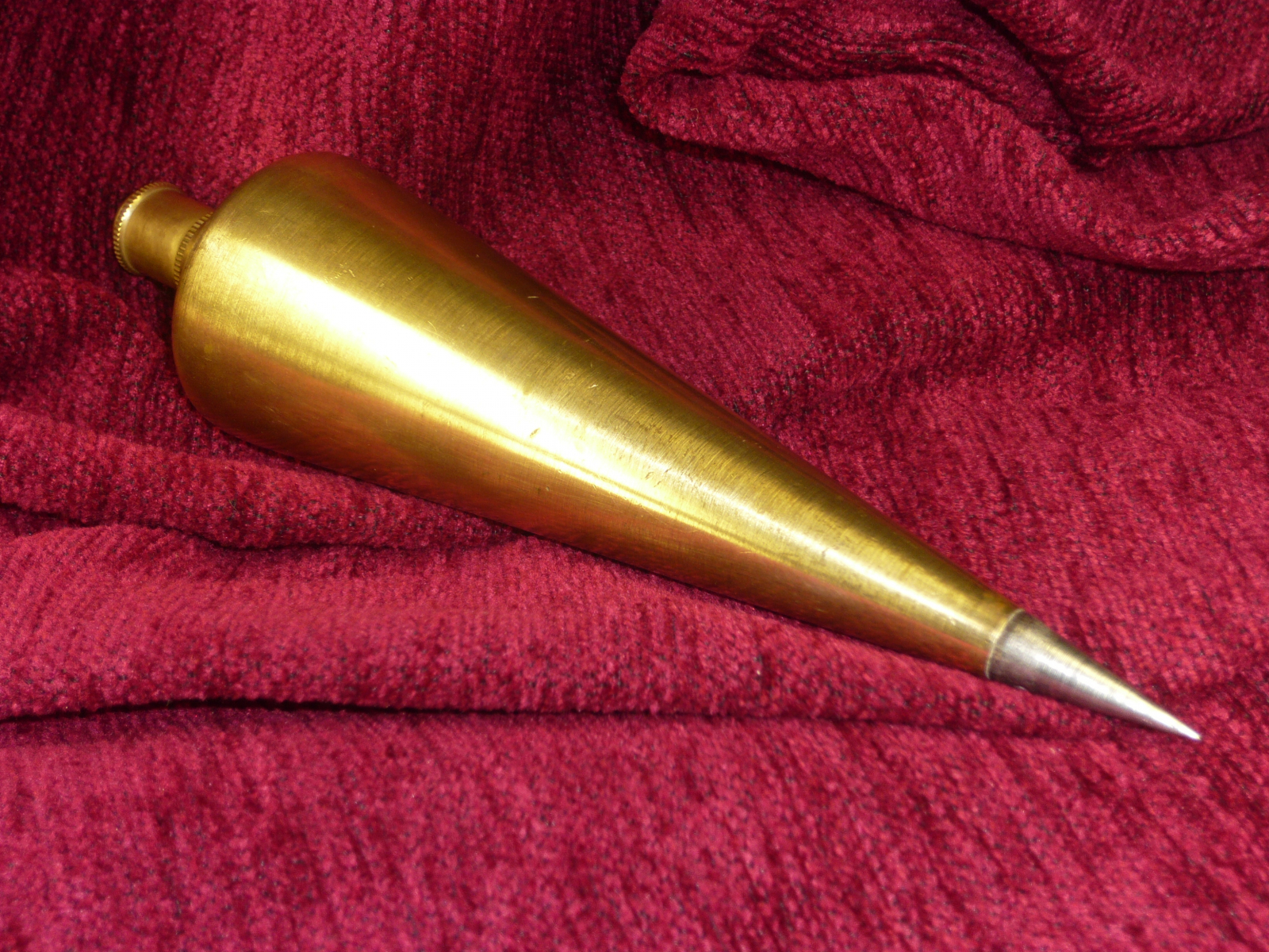 Antiques of large instrumental plumb bob without nut iron and bronze