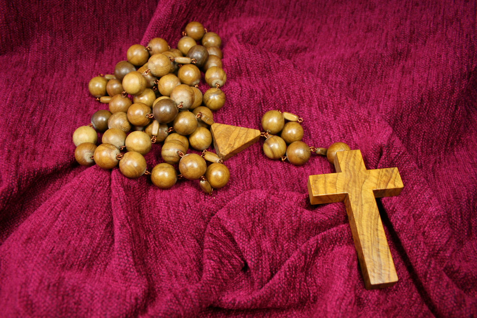 Antiques of large wooden rosary