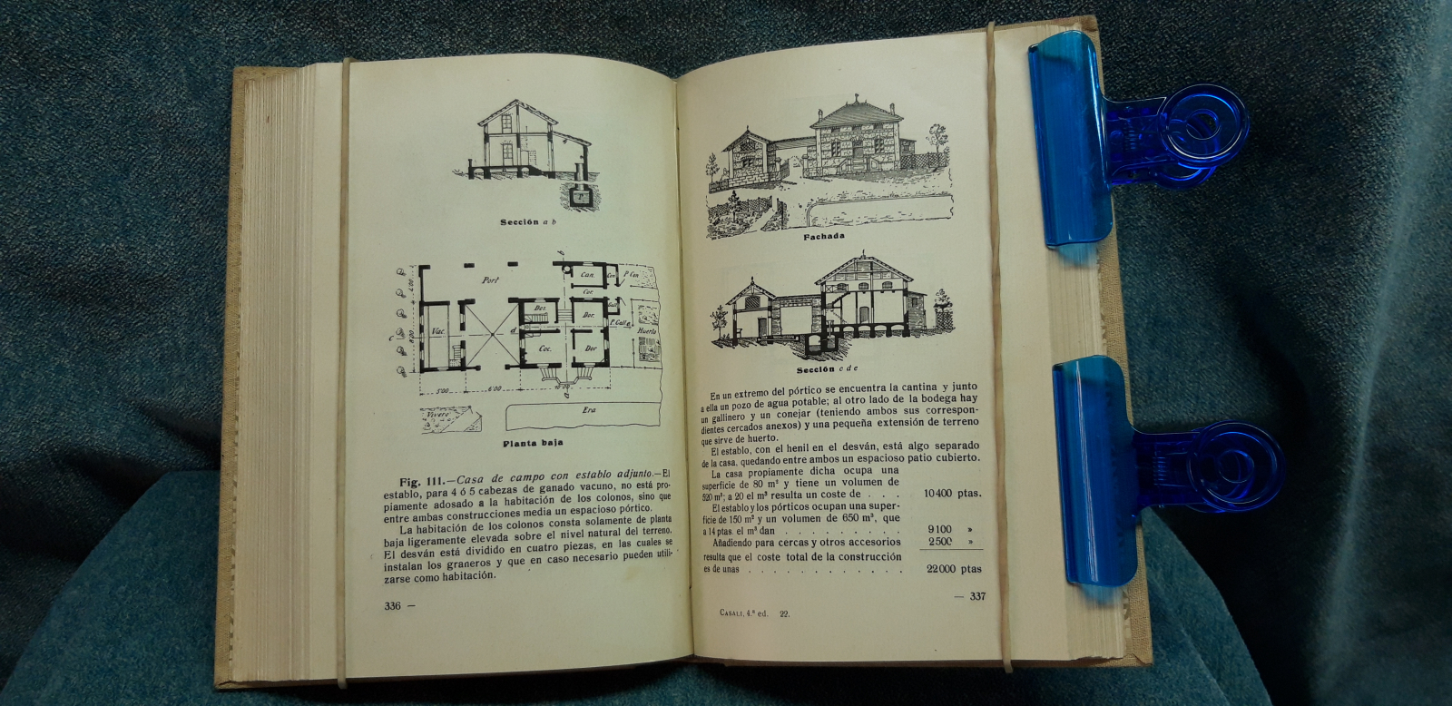 Libro Modelos de edificios económicos. I Casali. 4ºed. 1926 