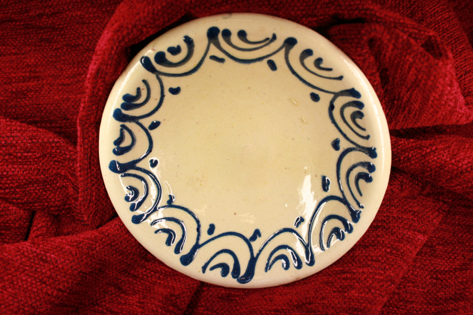 Antiques of blue border bowl manises actual