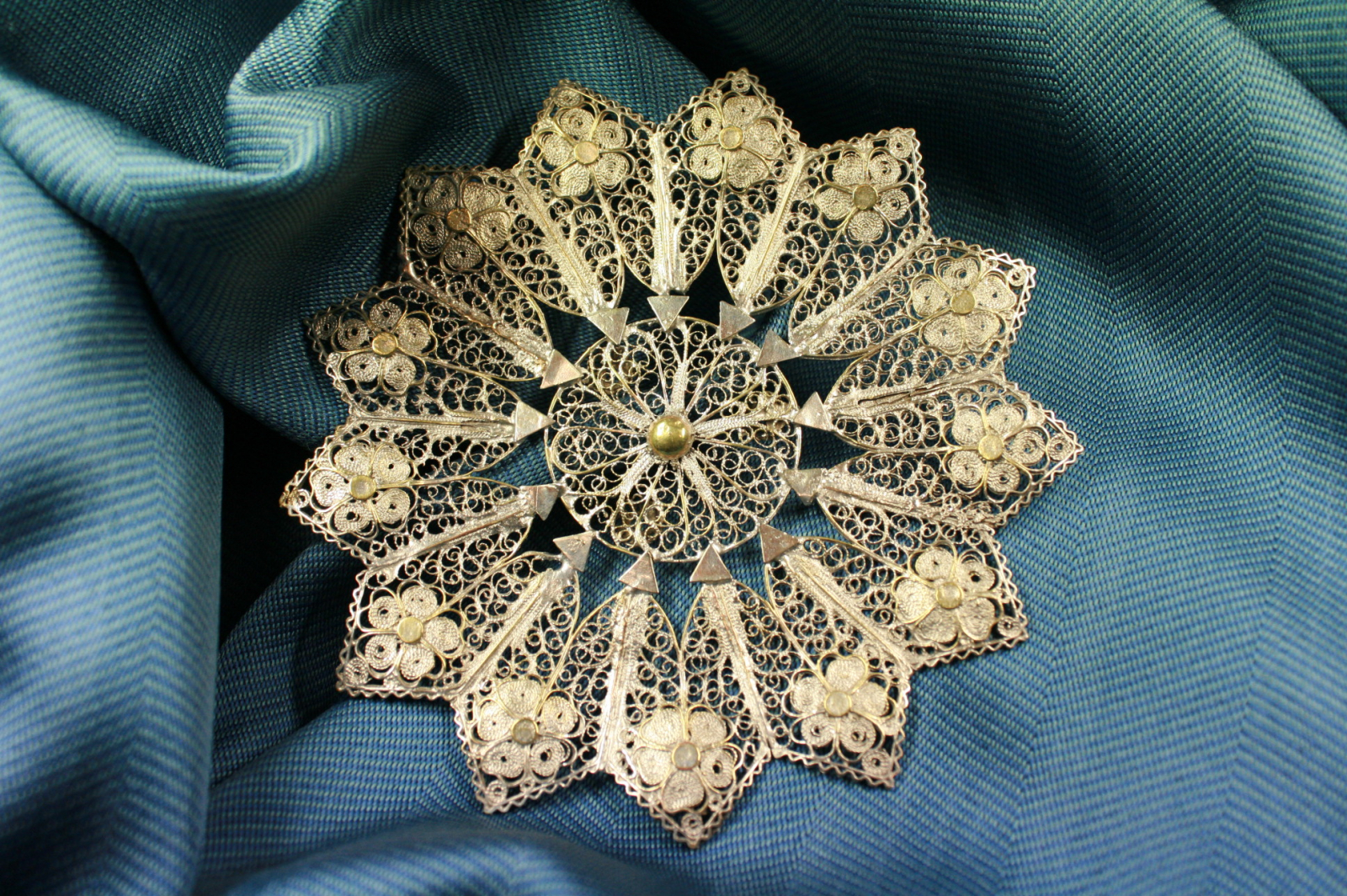 Antiques of plated filigree tray small dish