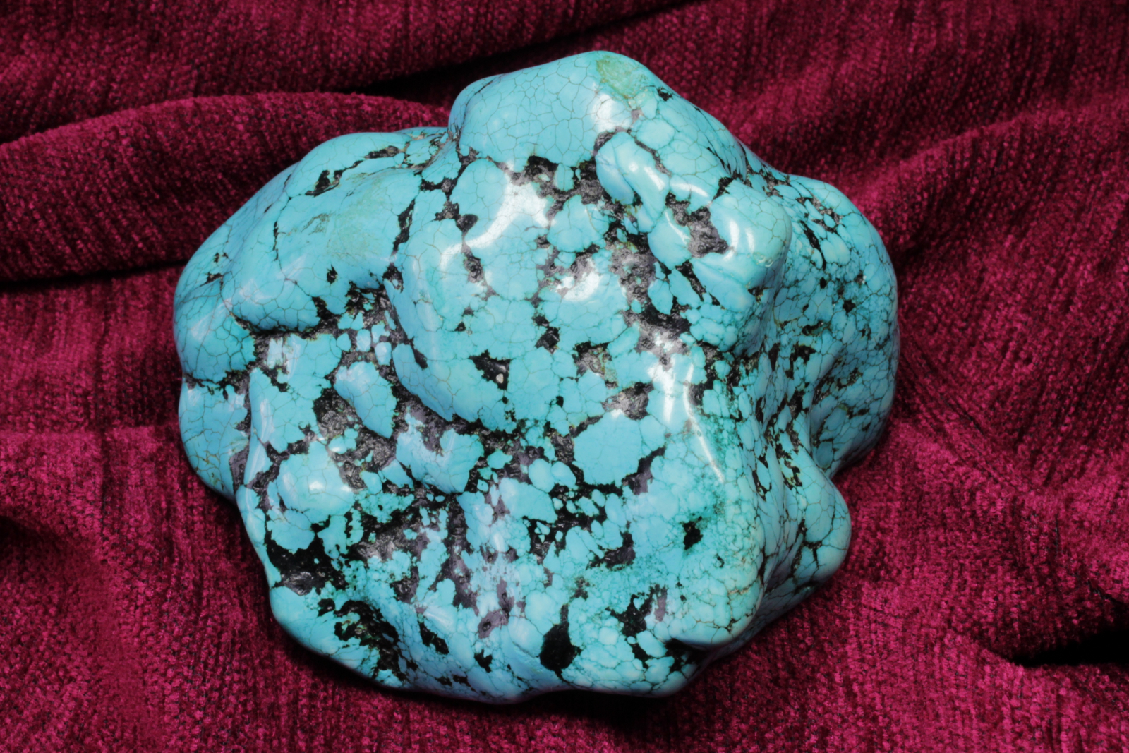 Antiques of large imitation turquoise stone