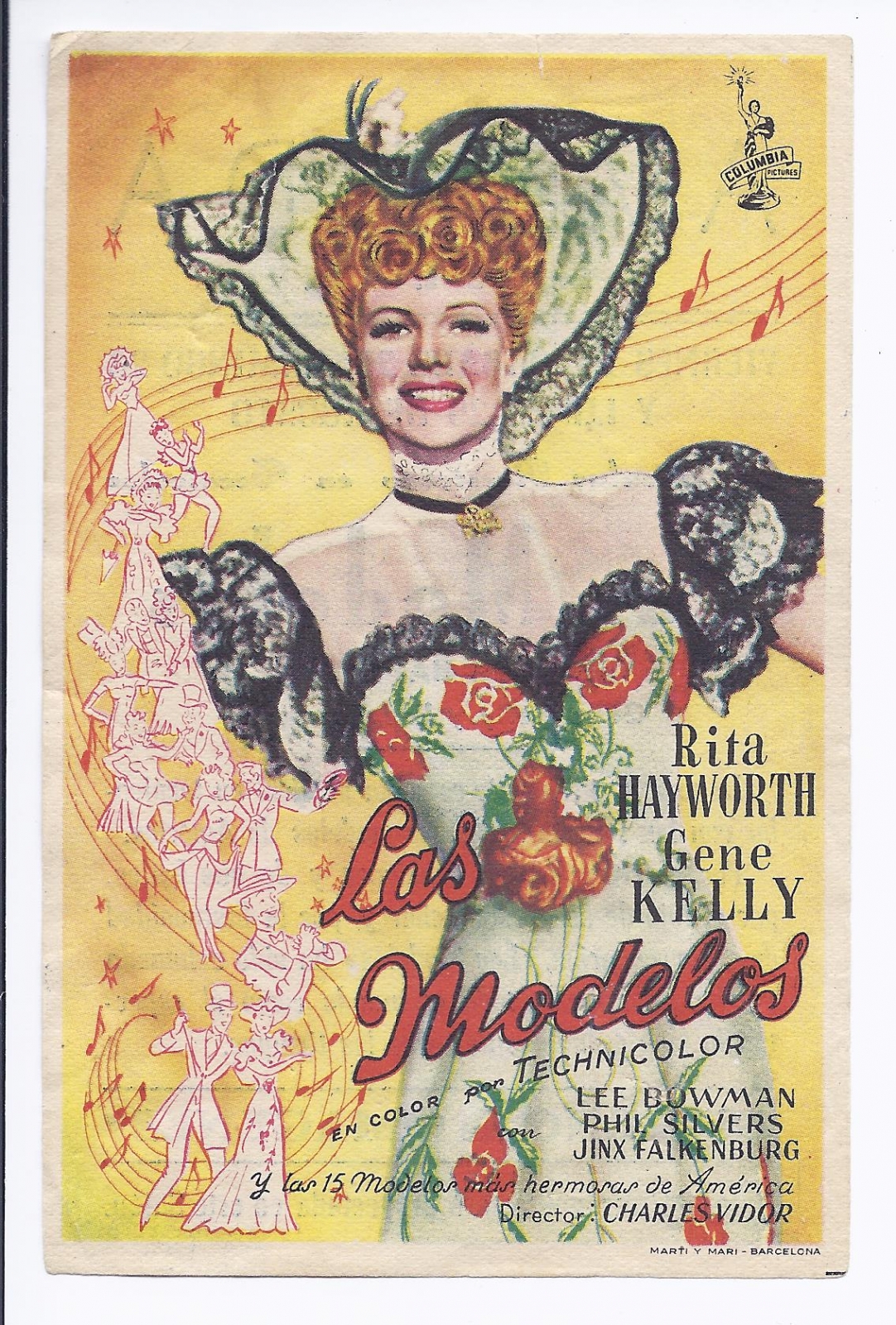 Antiques of old movie poster the models rita hayworth columbia posters