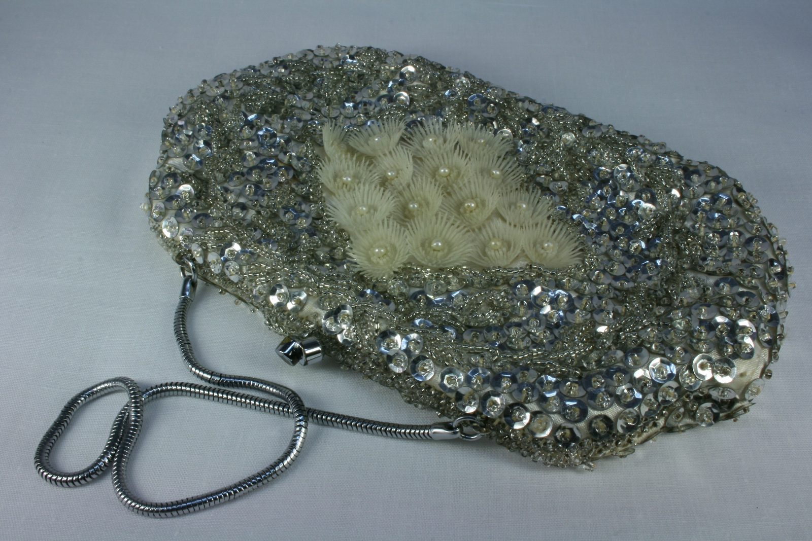 Antiques of sequin bag vintage silver