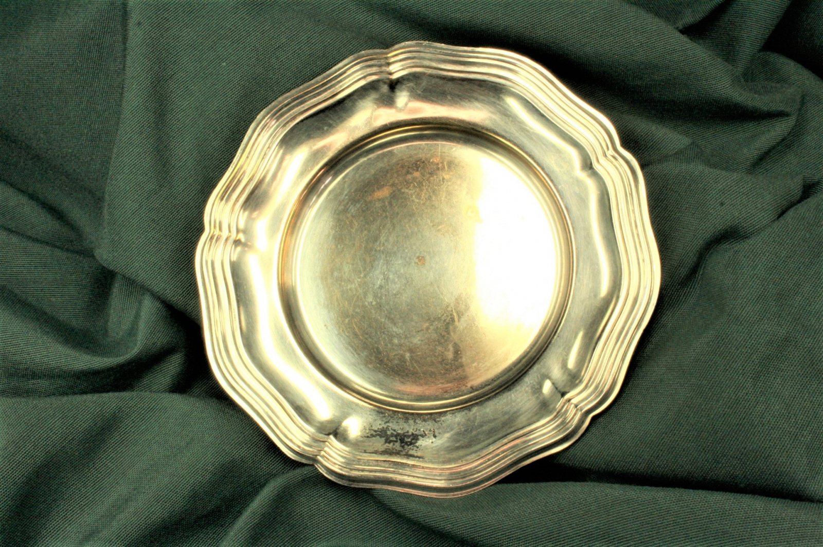 Antiques of small alpaca tray nickel silver