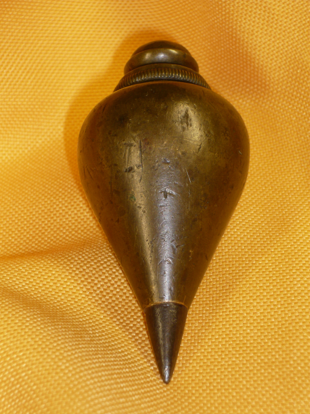 Antiques of instrumental cone plumb bob bronze and iron