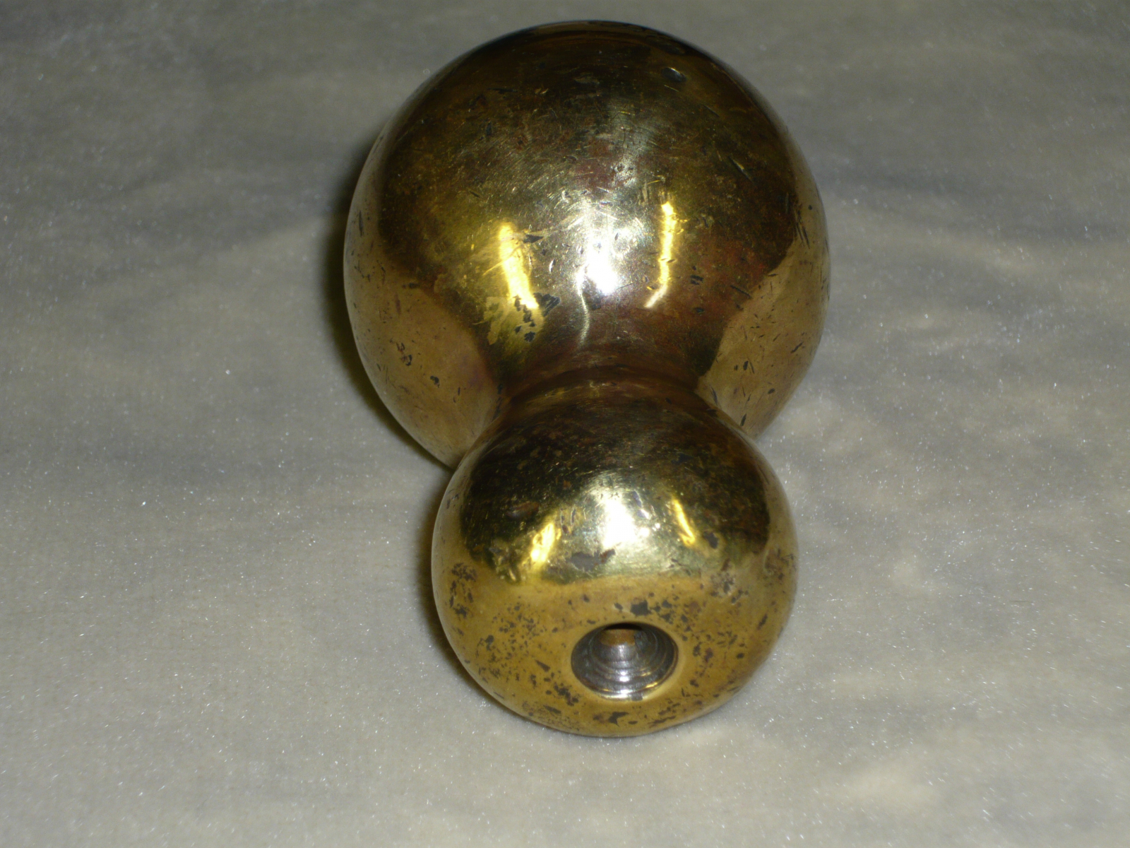 Plomada doble esfera bronce. Muy rara. S.XVII