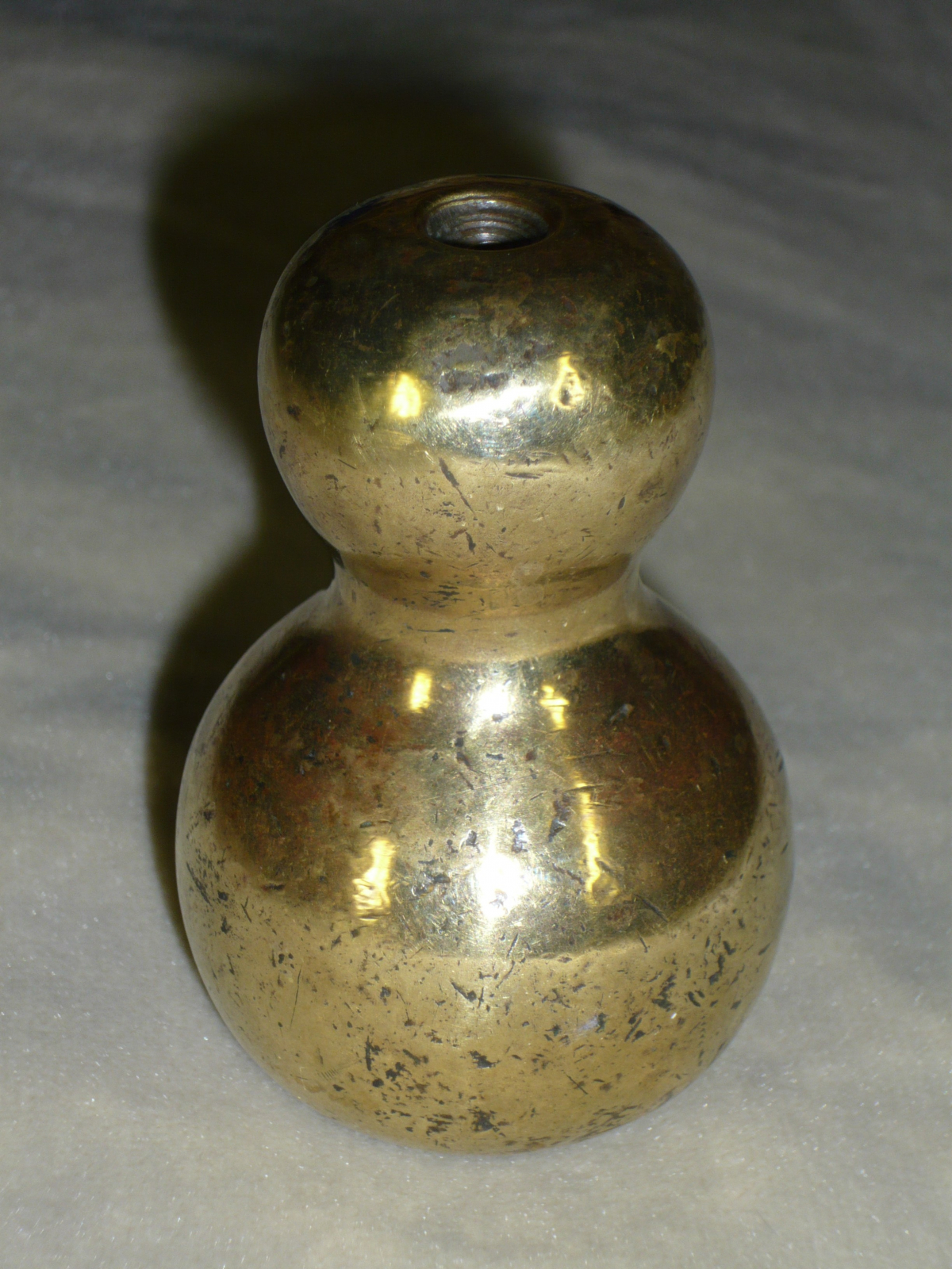 Antiques of double sphere bronze plumb bob very rare