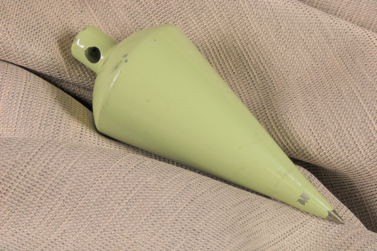 Antiques of green instrumental plumb bob iron